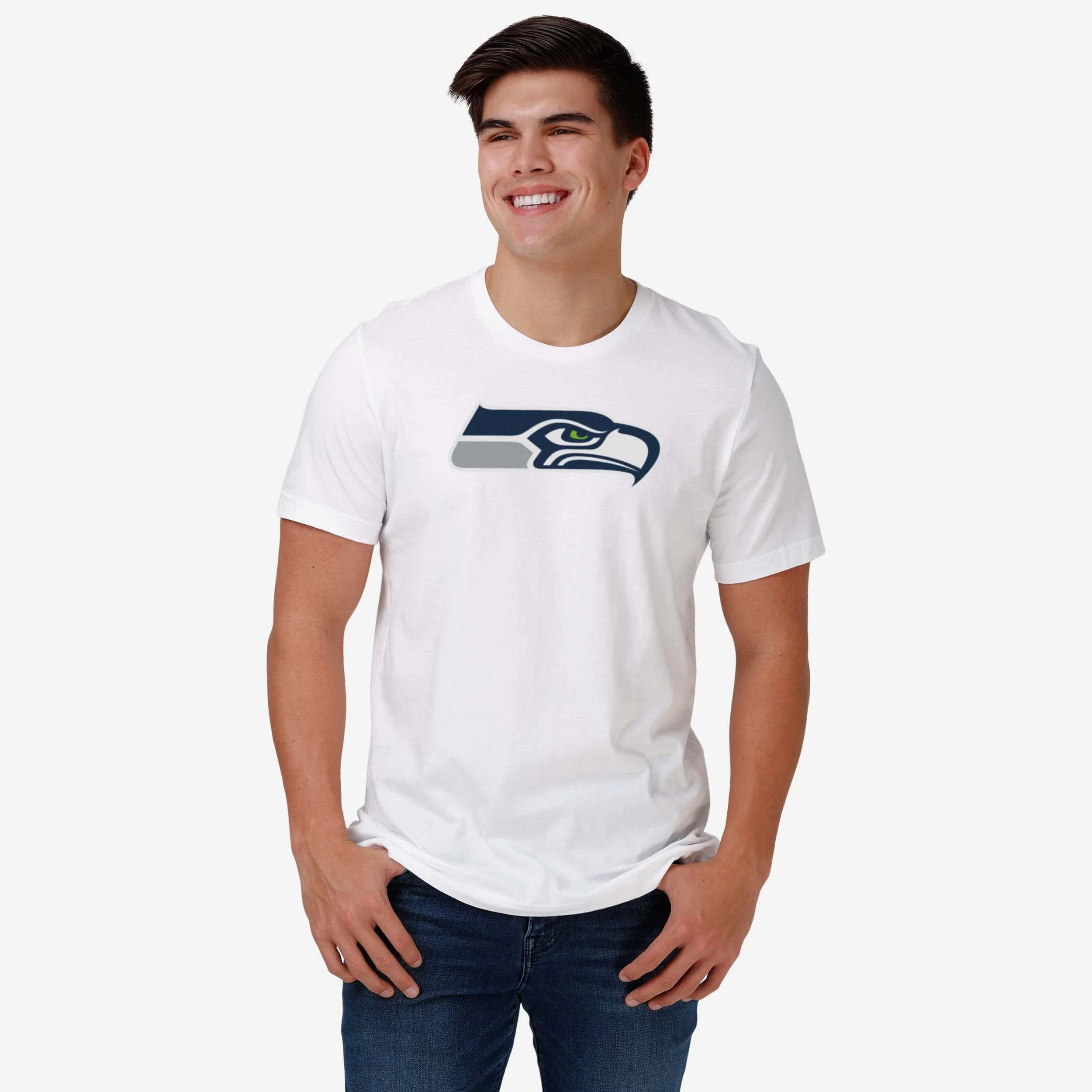 Seattle Seahawks Primary Logo T-Shirt - Image 10