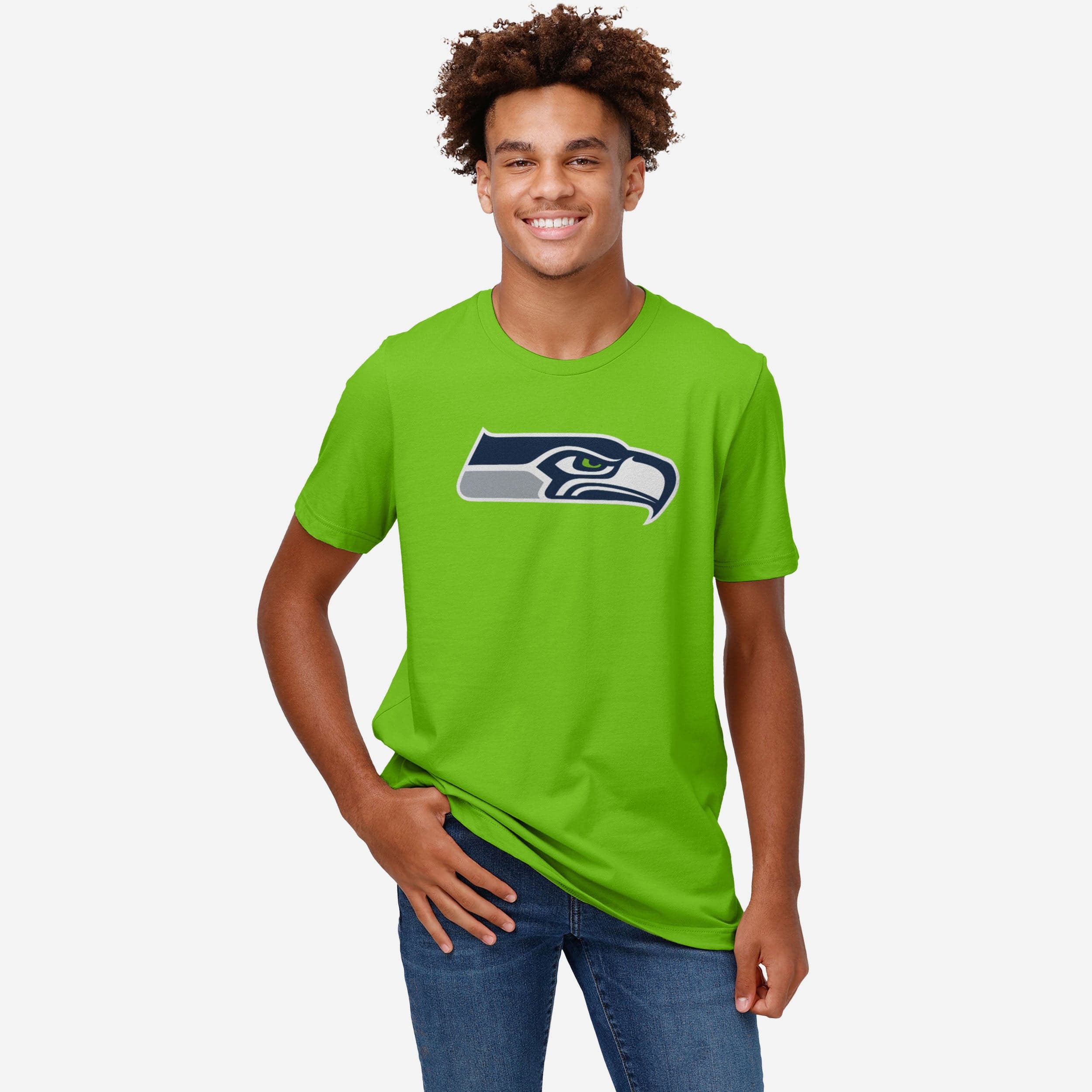 Seattle Seahawks Primary Logo T-Shirt - Image 6