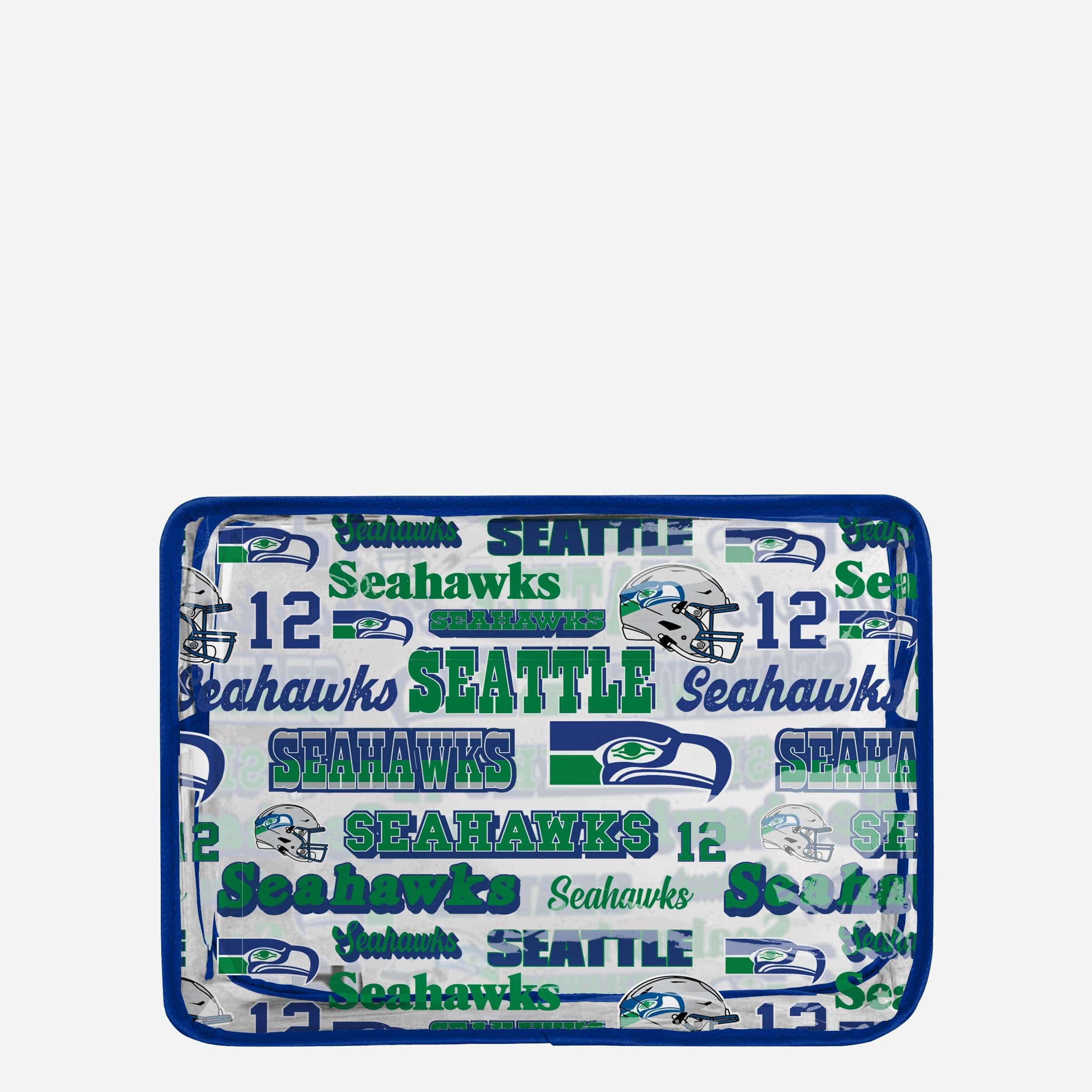 Seattle Seahawks Repeat Retro Print Clear Cosmetic Bag - Image 5