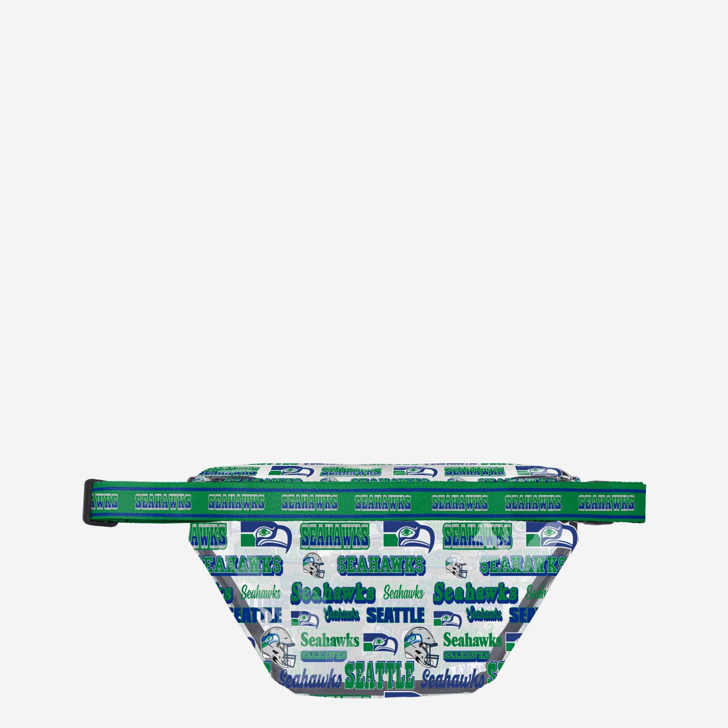 Seattle Seahawks Repeat Retro Print Clear Fanny Pack - Image 3