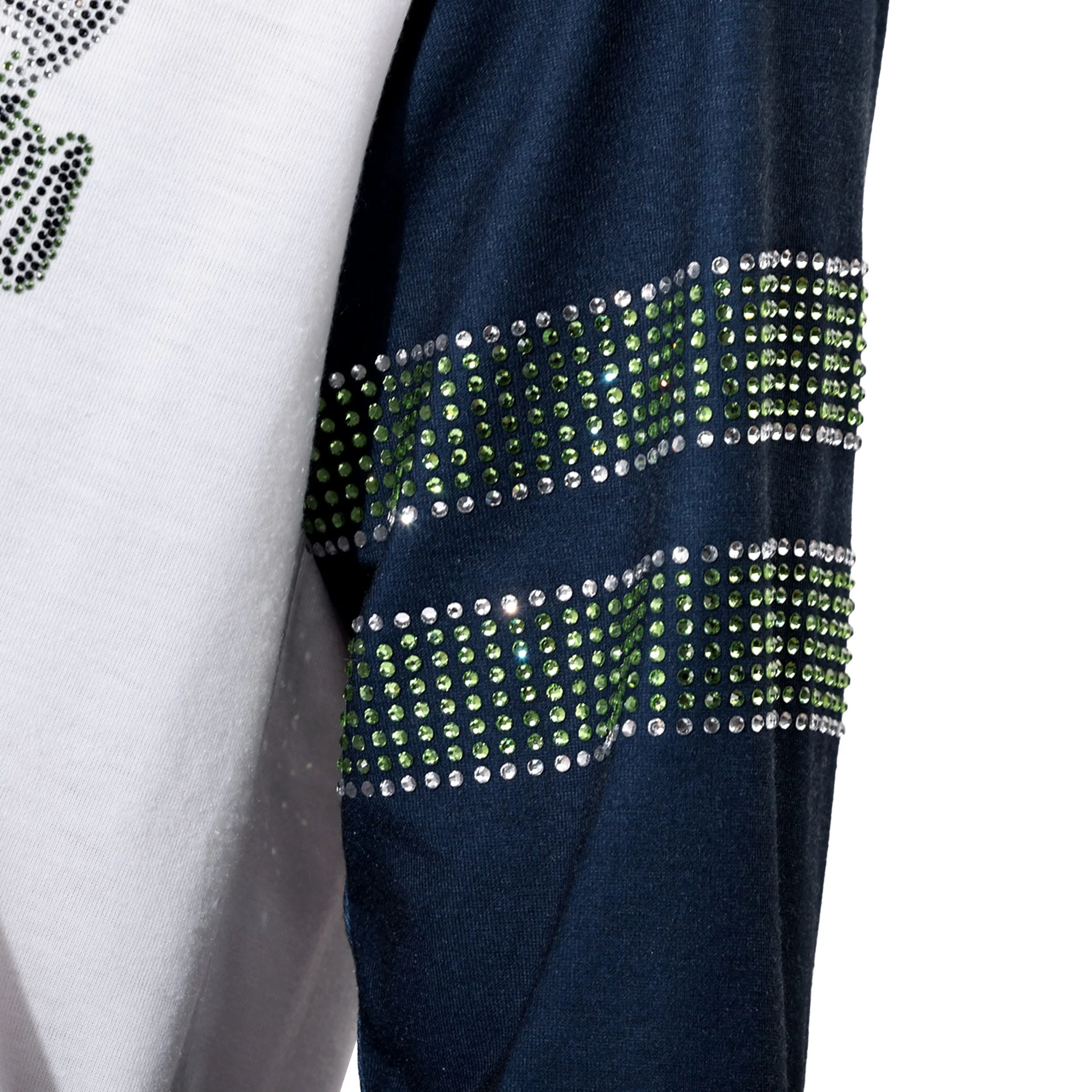 Seattle Seahawks Rhinestone Long Sleeve Henley - Image 3