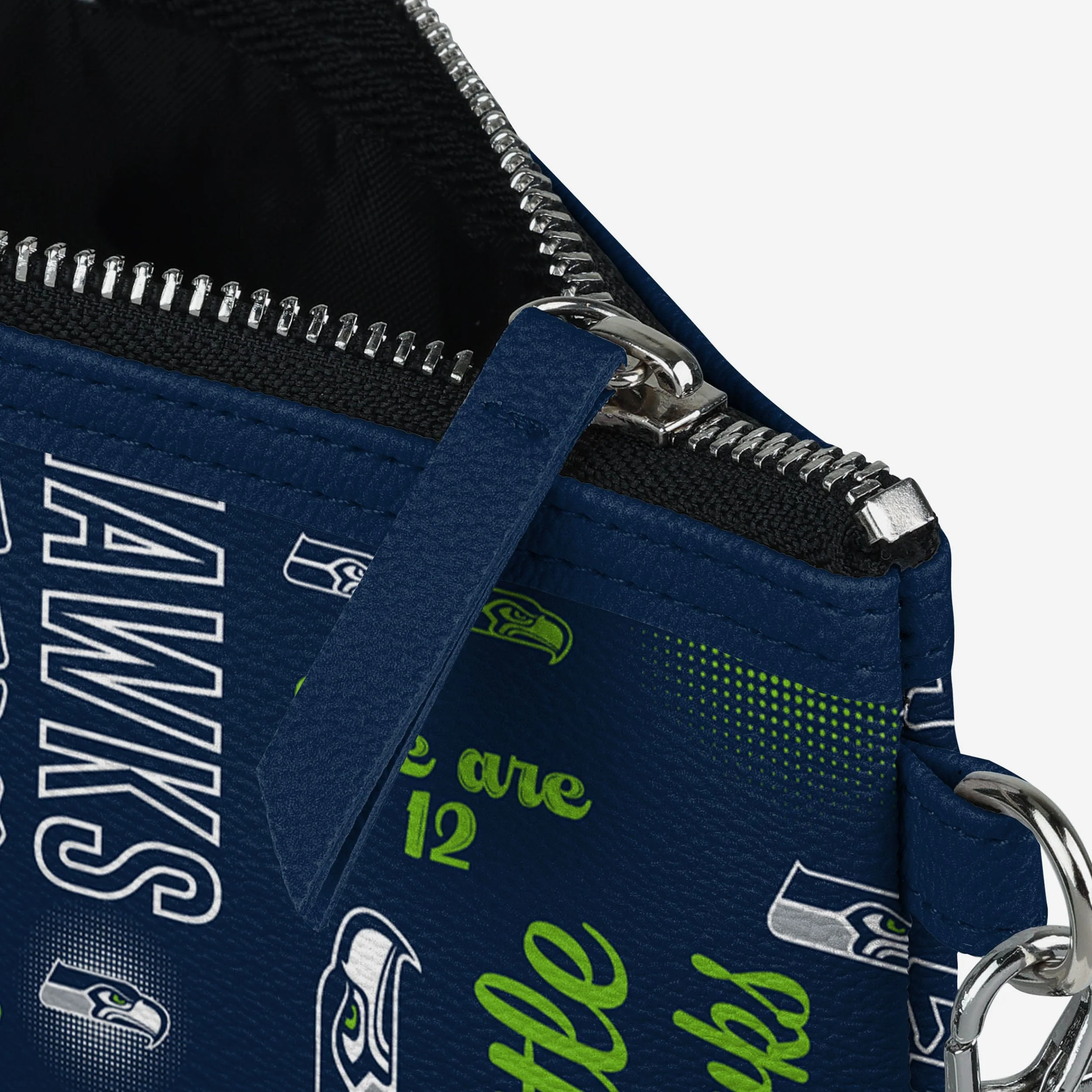 Seattle Seahawks Spirited Style Printed Collection Repeat Logo Wristlet - Image 4