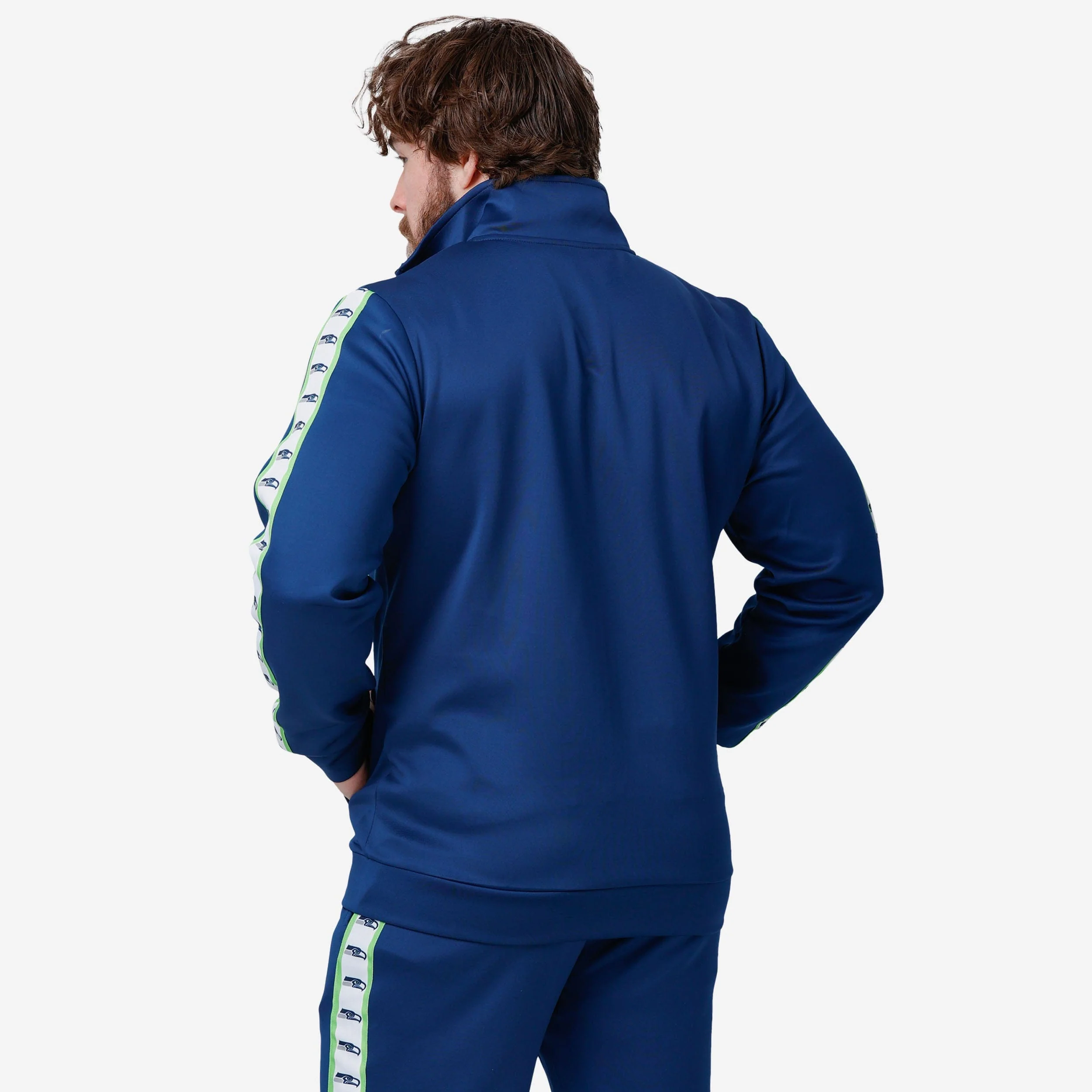 Seattle Seahawks Stripe Logo Track Jacket - Image 2