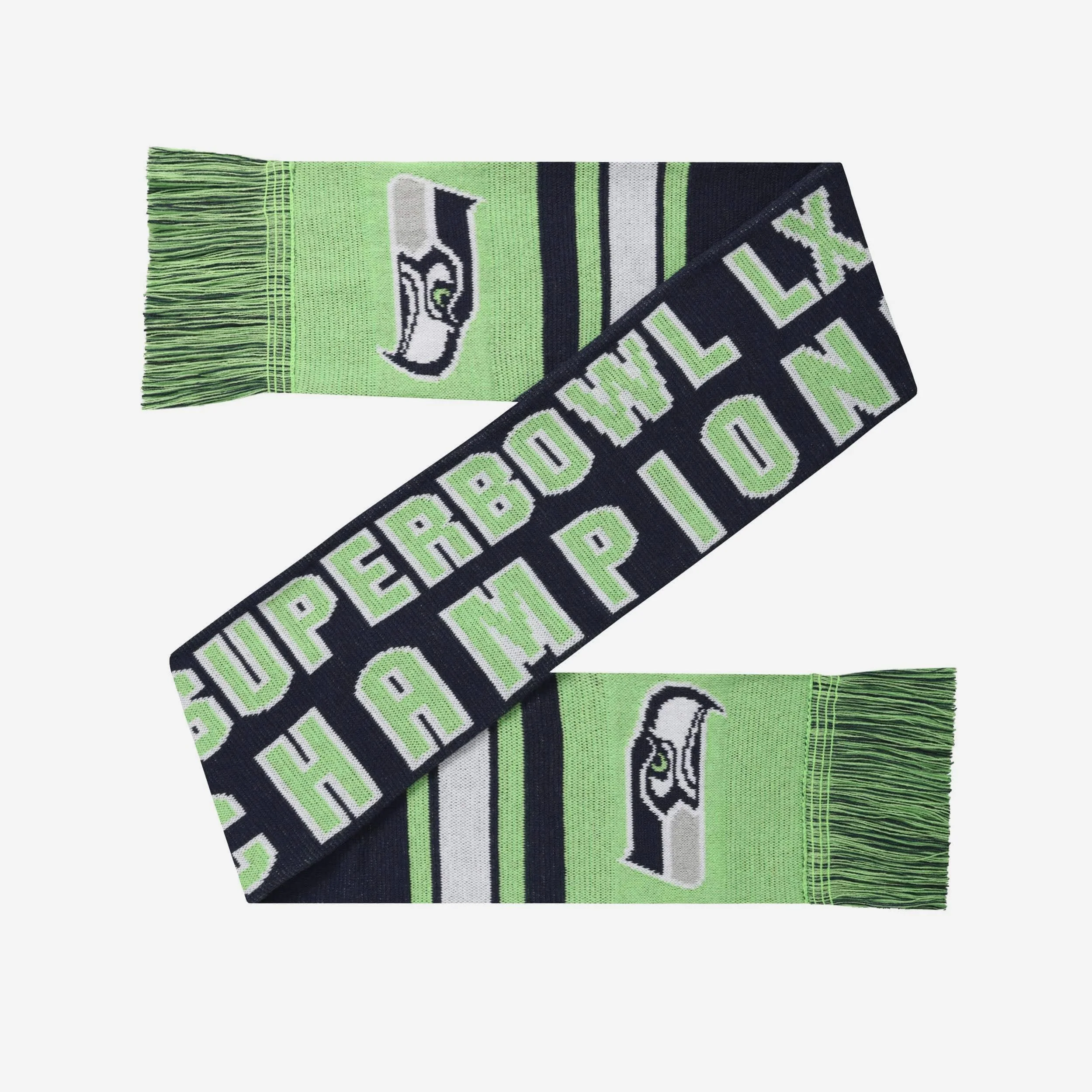 Seattle Seahawks Super Bowl LX Champions Acrylic Scarf - Image 2