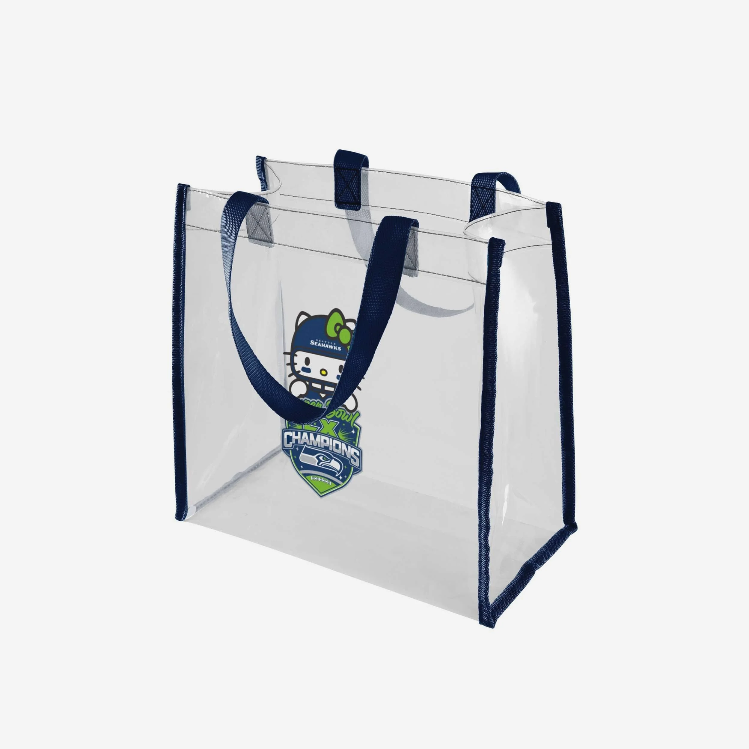 Seattle Seahawks Super Bowl LX Champions Hello Kitty® Clear Reusable Bag - Image 3