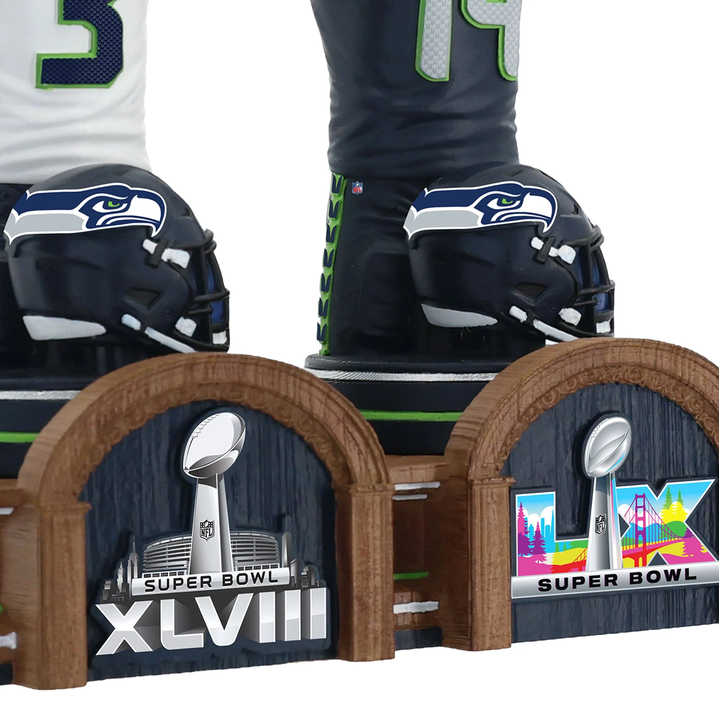 Seattle Seahawks Super Bowl LX Champions Historical Jersey Bust Bobblehead - Image 2