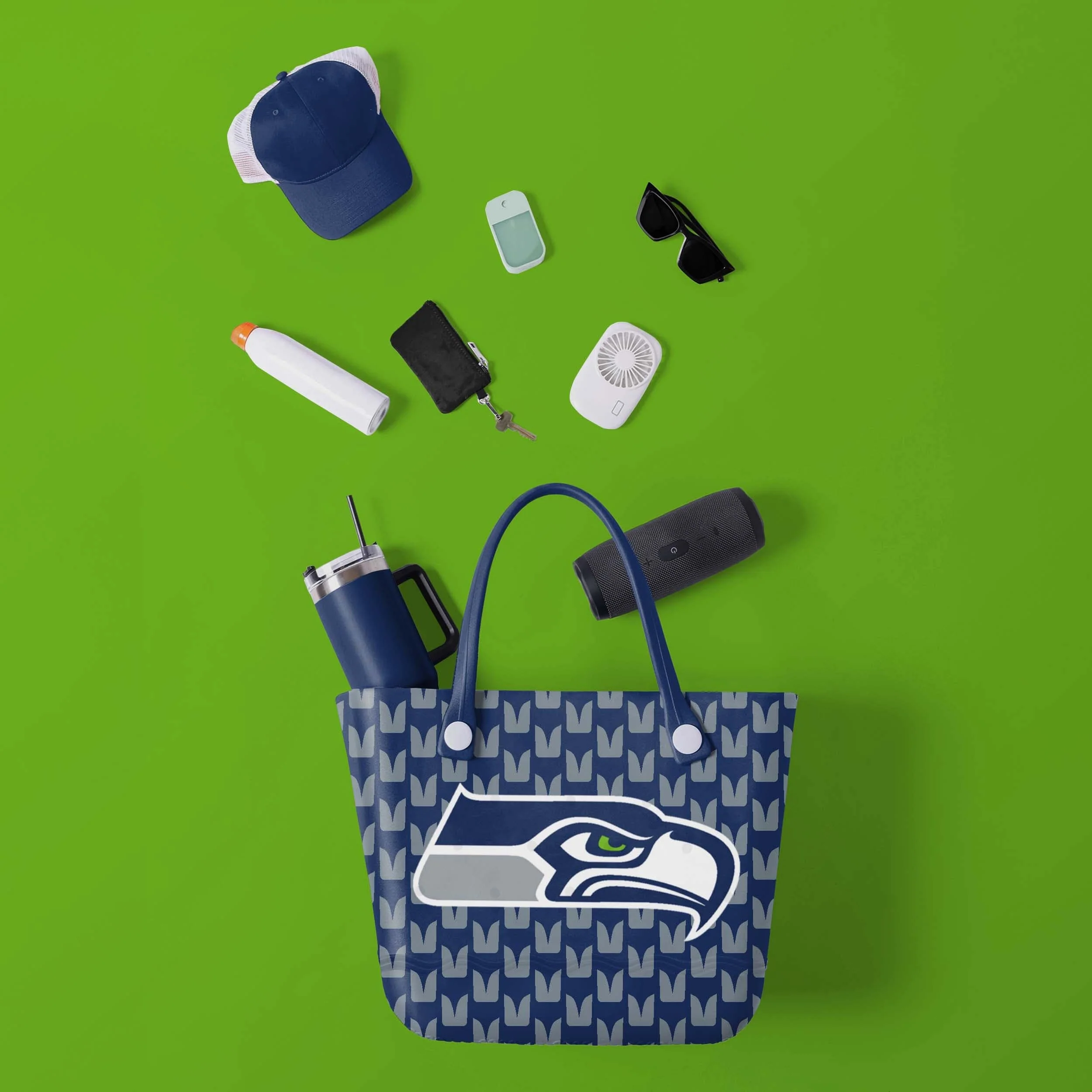 Seattle Seahawks Thematic Tailgate Tote Bag - Image 2