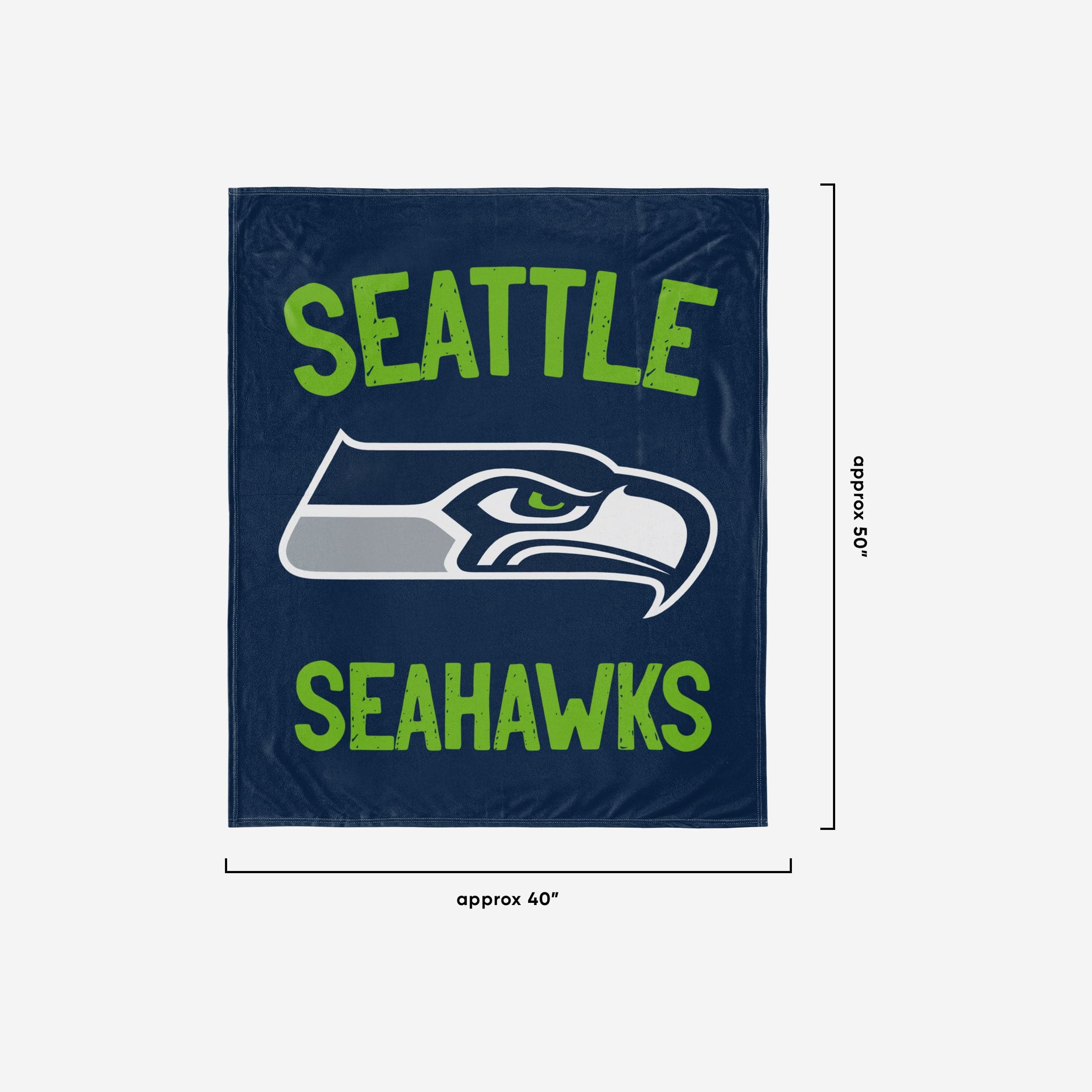 Seattle Seahawks Throw Blanket With Plush Bear - Image 2