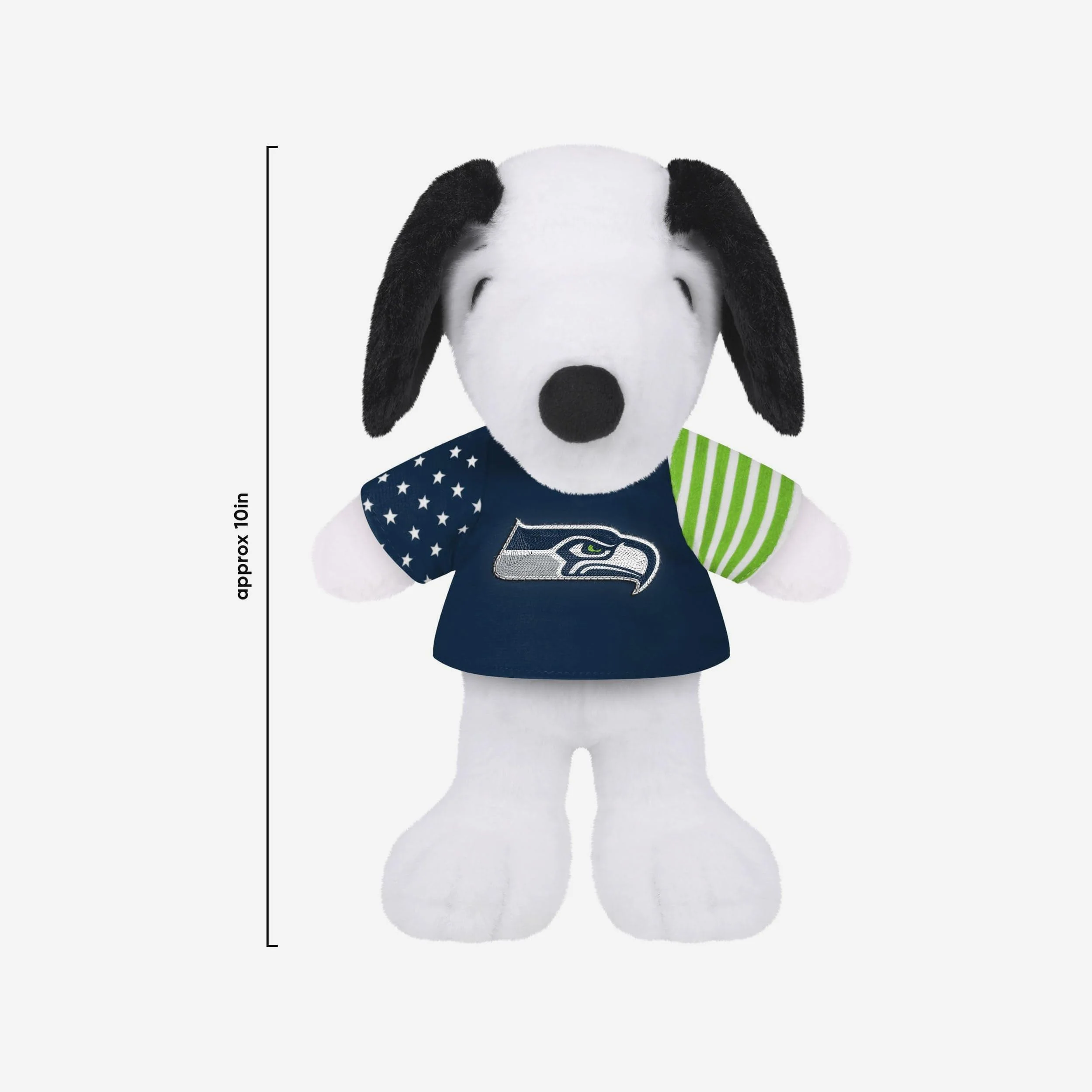 Seattle Seahawks USA Flag Snoopy Peanuts Team Jersey Plush - Image 3
