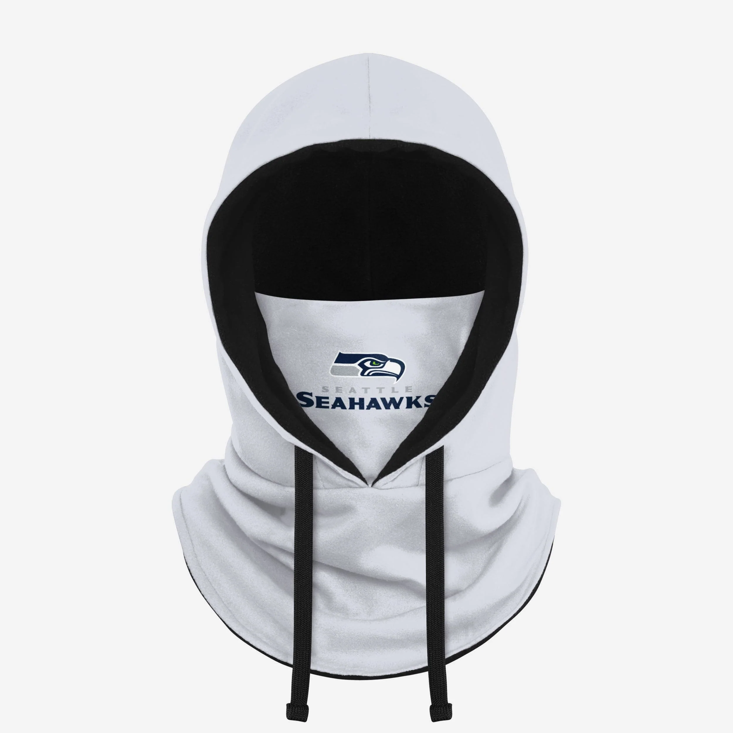 Seattle Seahawks White Drawstring Hooded Gaiter