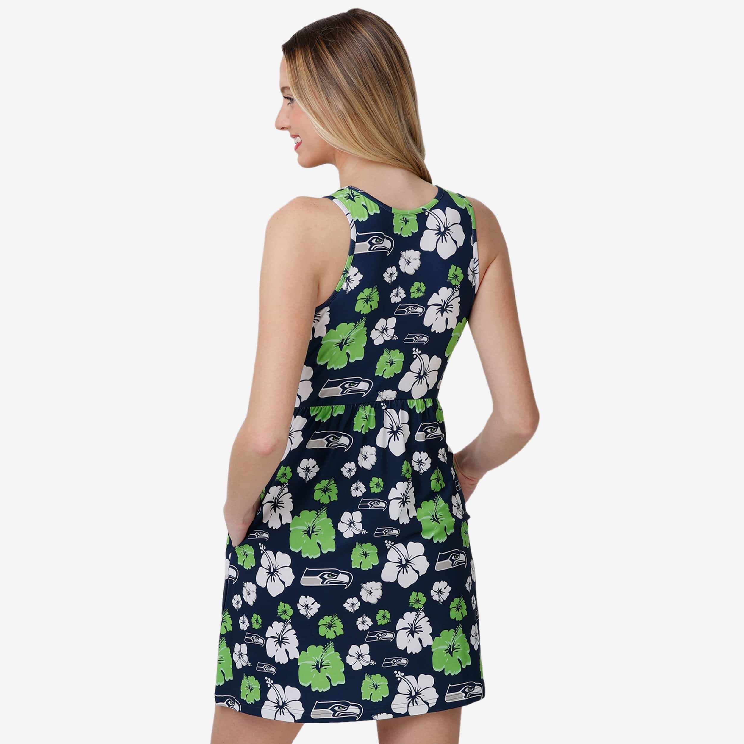 Seattle Seahawks Womens Fan Favorite Floral Sundress - Image 2