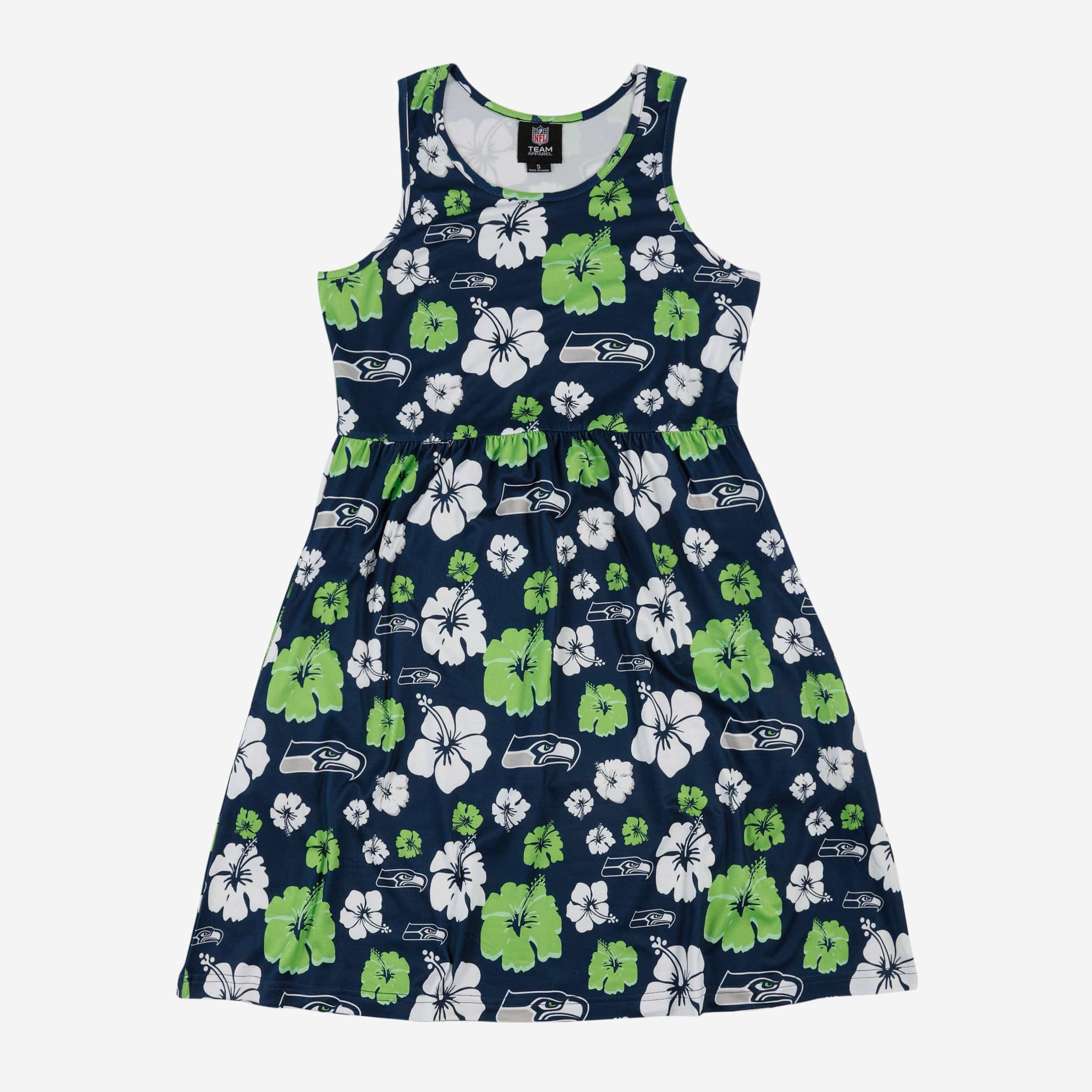 Seattle Seahawks Womens Fan Favorite Floral Sundress - Image 4
