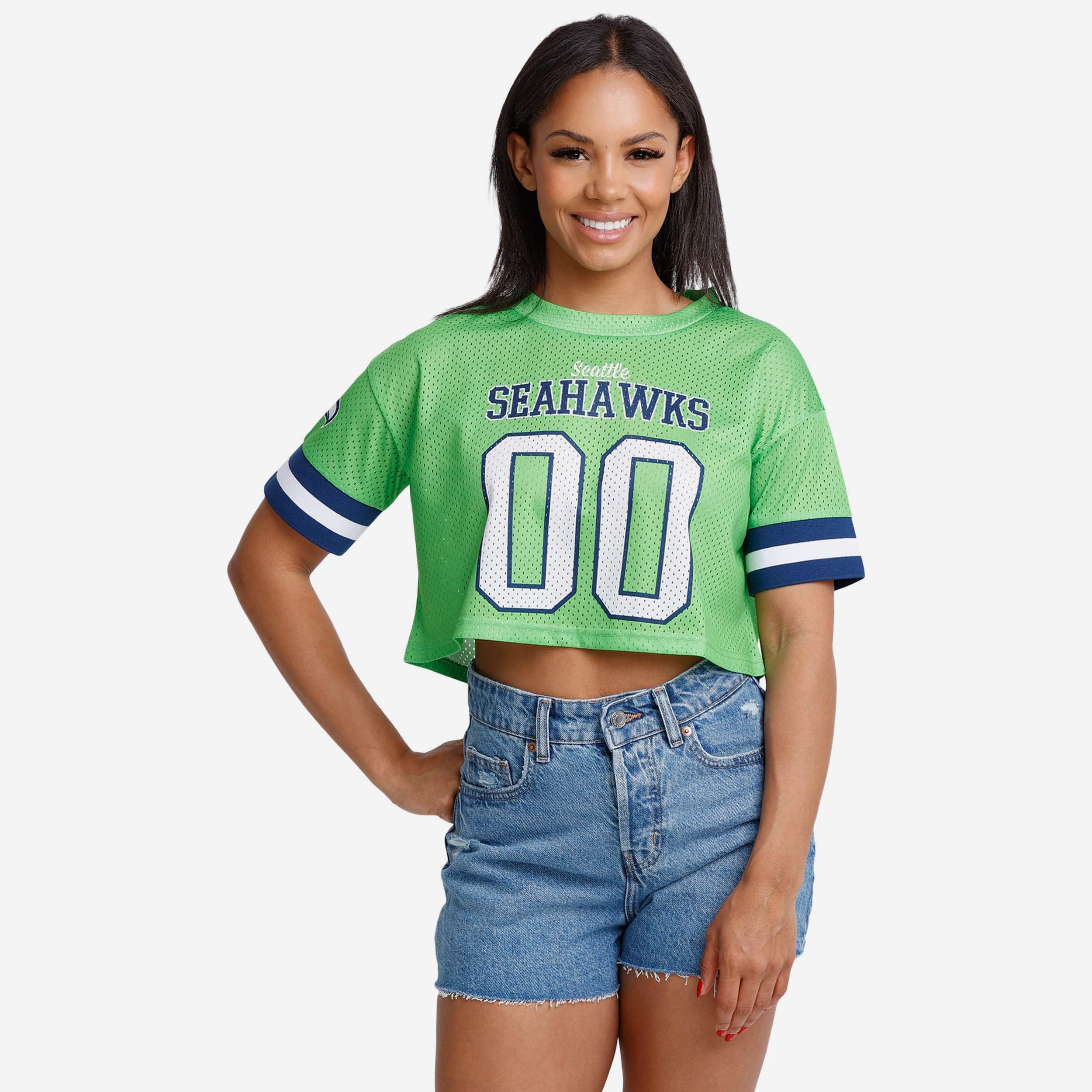 Seattle Seahawks Womens Gameday Mesh Crop Top