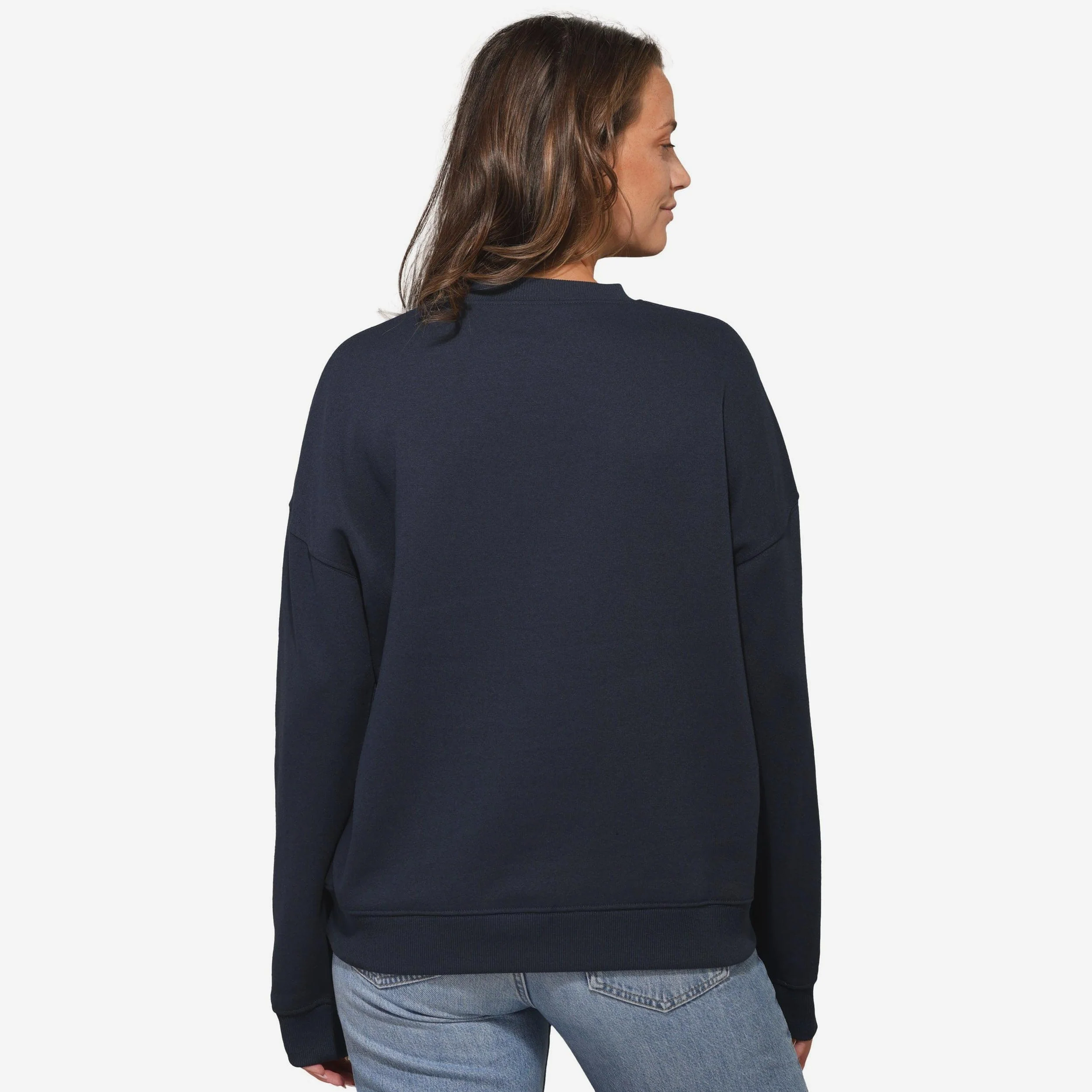 Seattle Seahawks Womens Rhinestone Logo Oversized Crew Neck Sweatshirt - Image 3