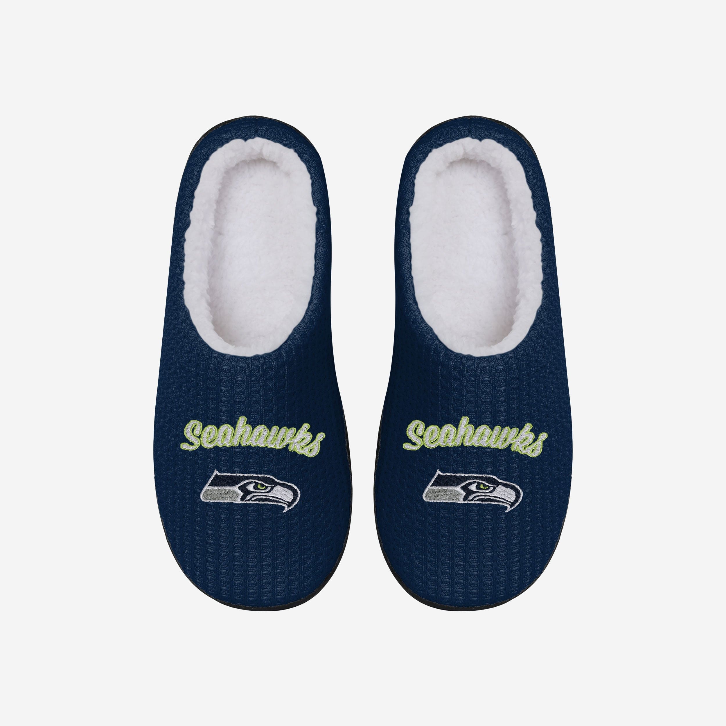 Seattle Seahawks Womens Sherpa Lined Memory Foam Slipper - Image 2
