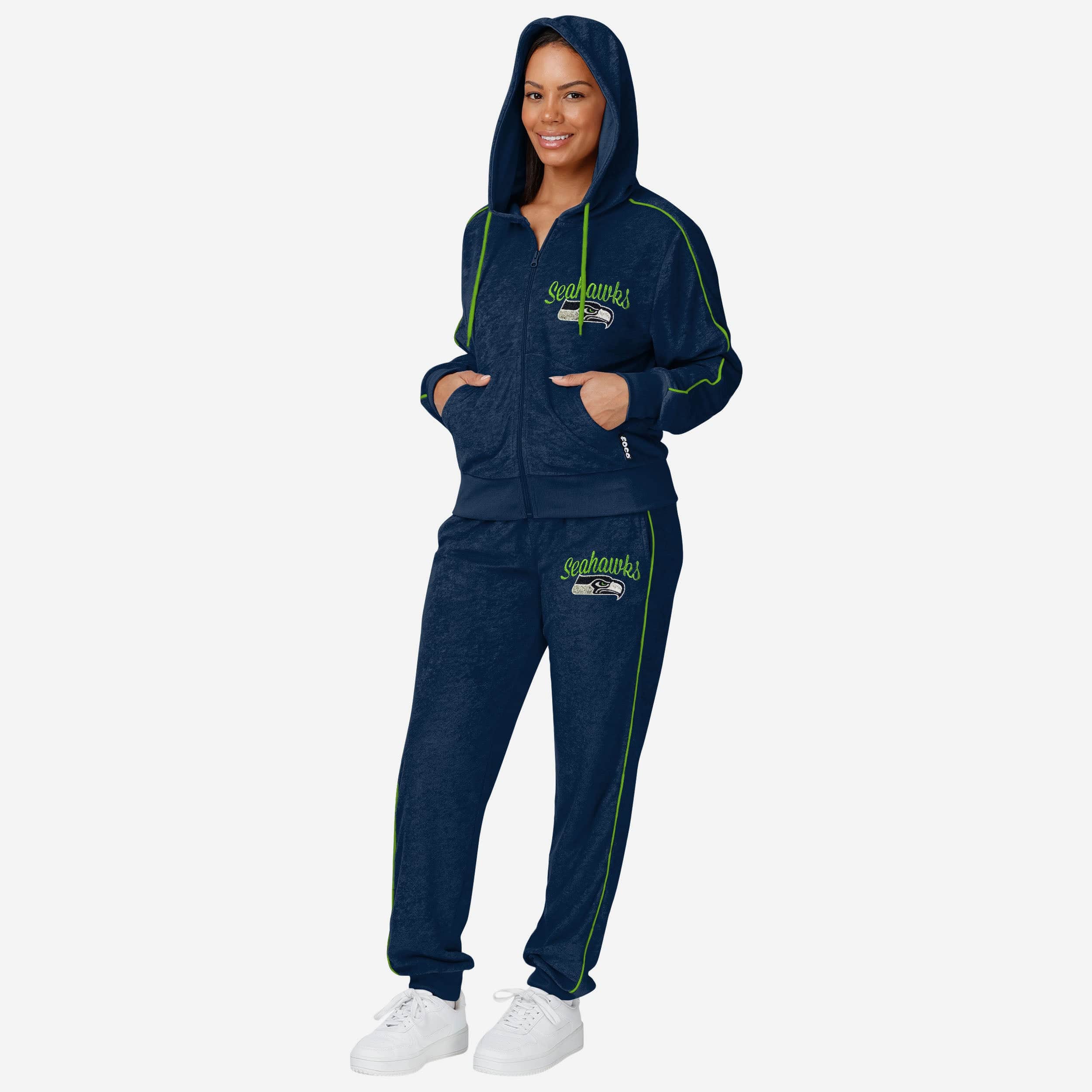 Seattle Seahawks Womens Terry Knit Joggers - Image 5