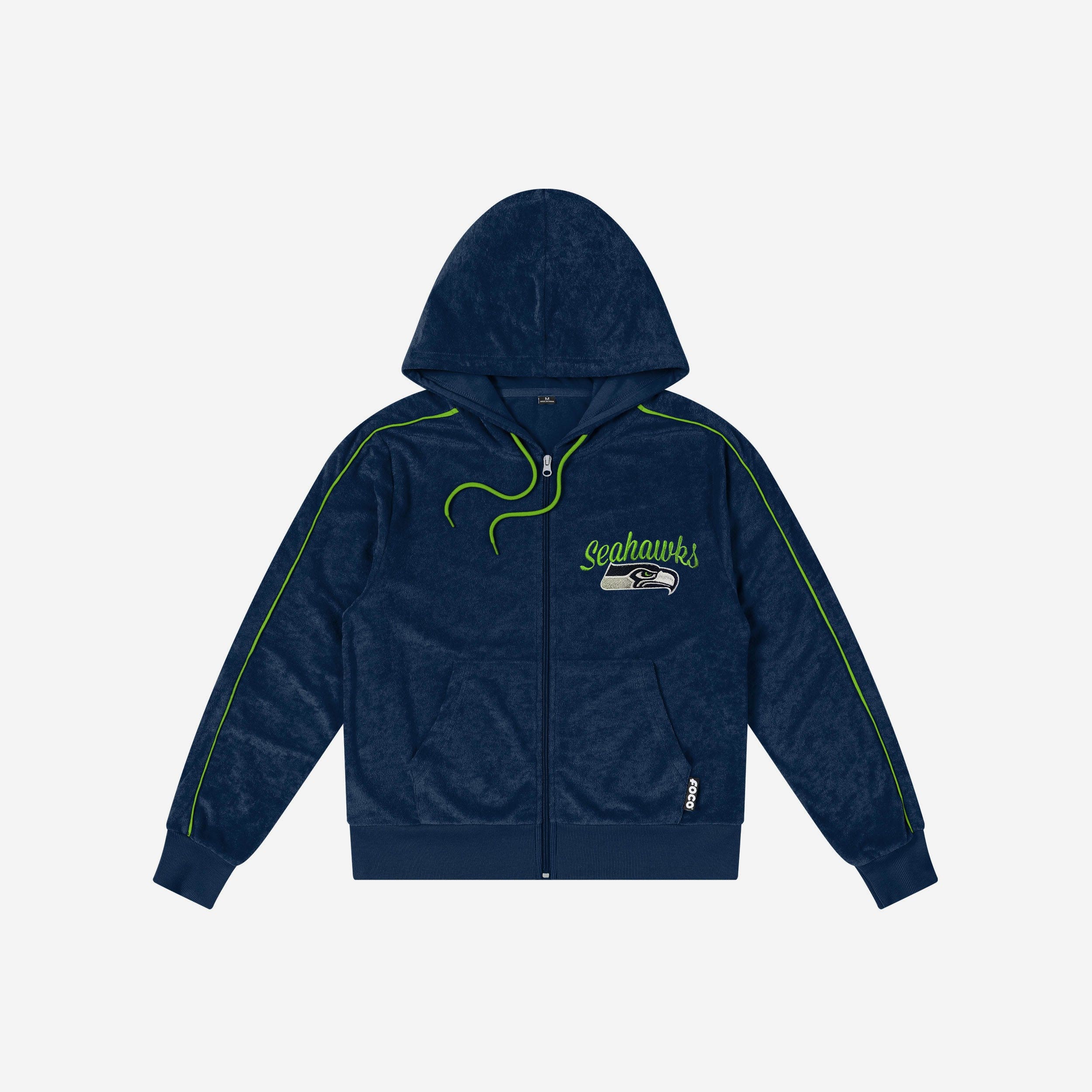 Seattle Seahawks Womens Terry Knit Zip Up Top - Image 5
