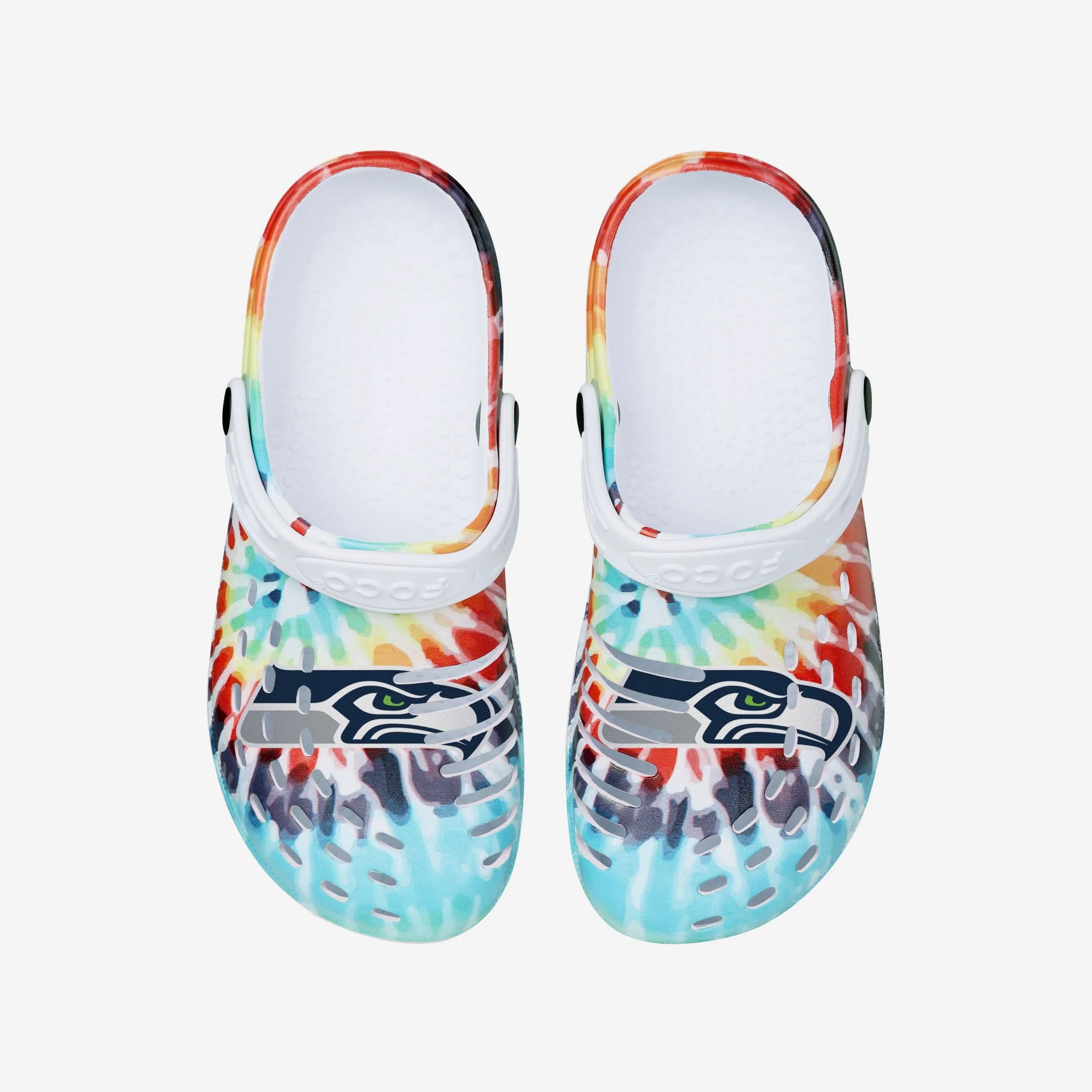 Seattle Seahawks Womens Tie-Dye Clog With Strap - Image 4