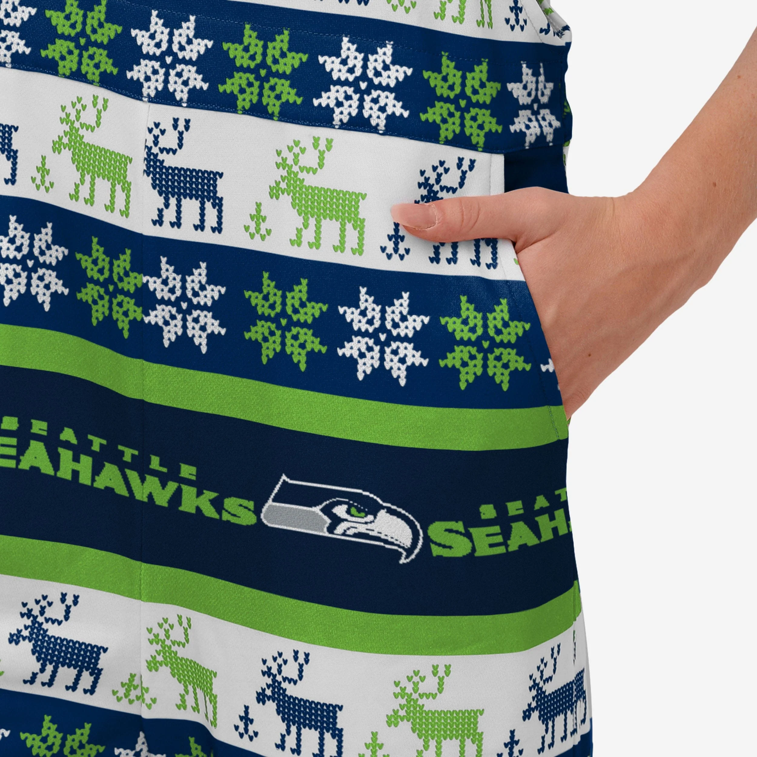 Seattle Seahawks Womens Ugly Home Gating Bib Overalls - Image 5