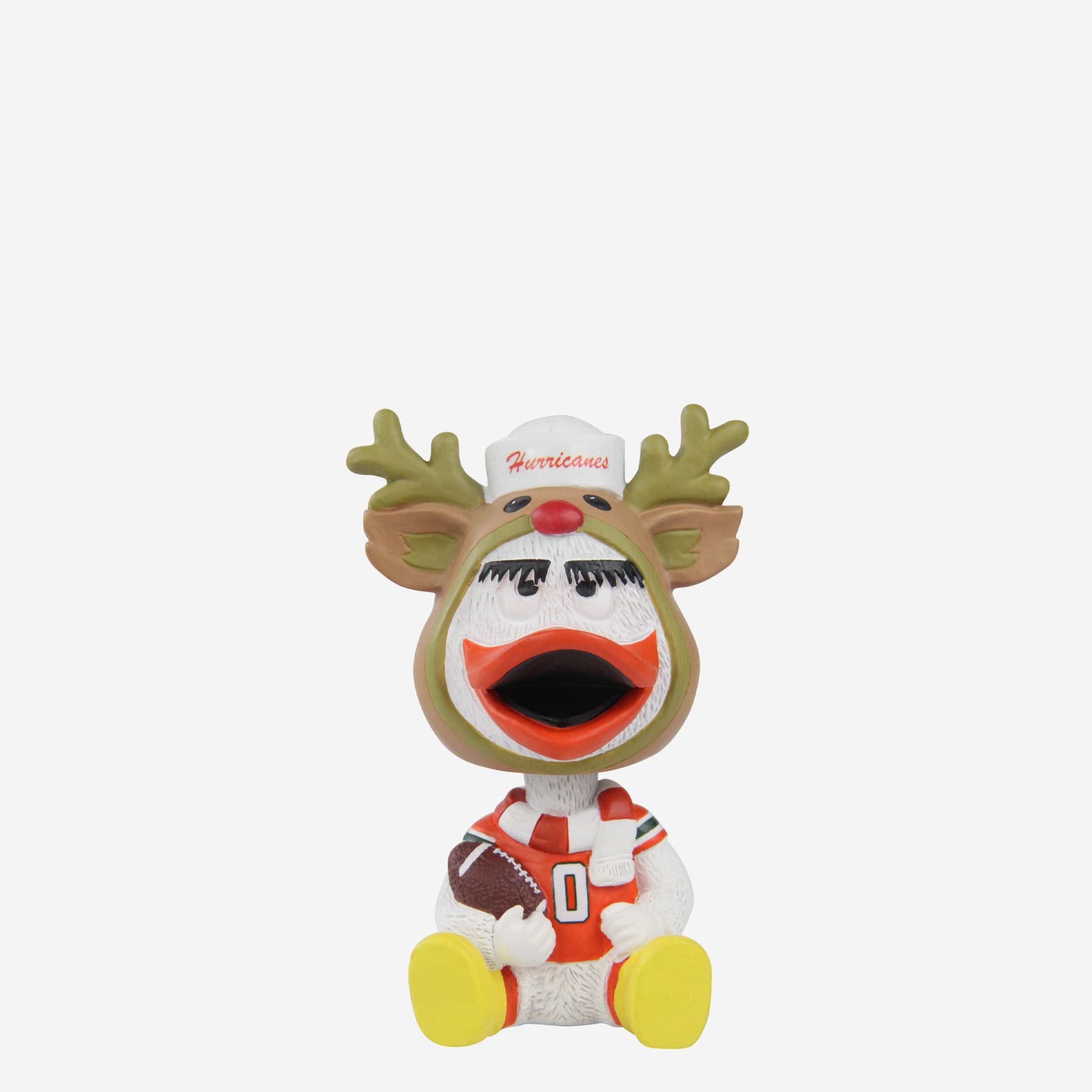 Sebastian Miami Hurricanes Christmas Mascot Bobble Bro Mini Bobblehead