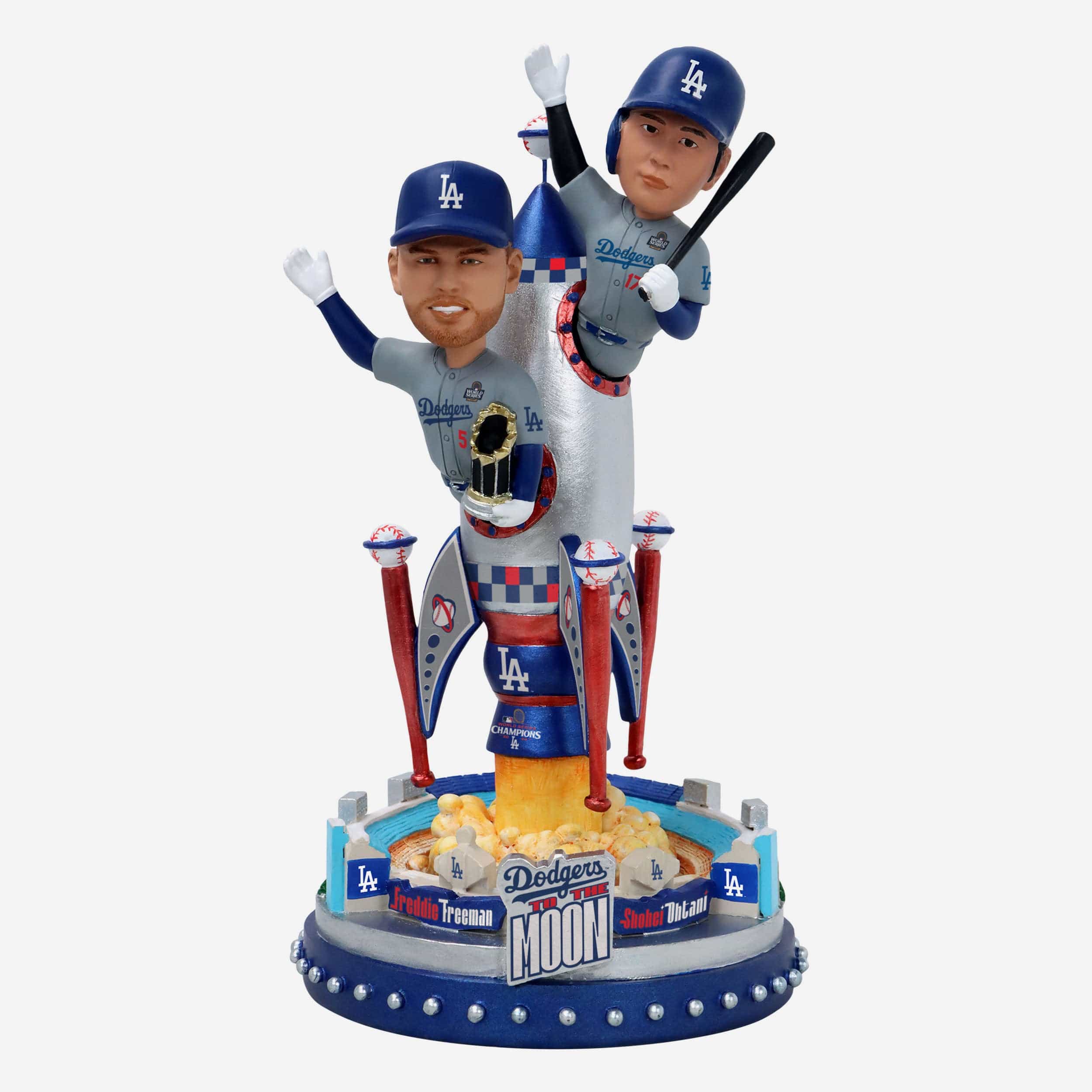 Shohei Ohtani & Freddie Freeman Los Angeles Dodgers 2024 World Series Champions Blast Off Dual Bobblehead