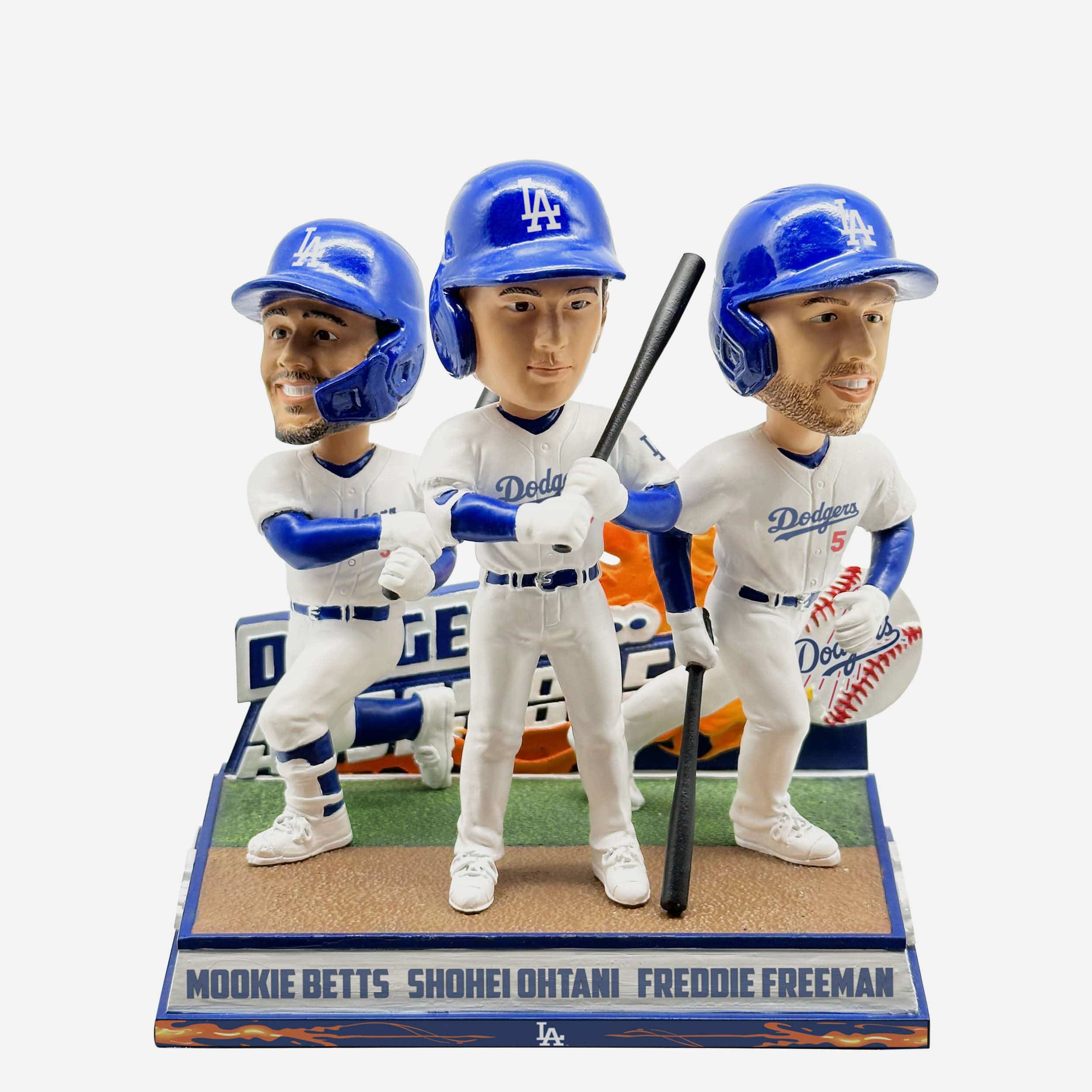 Shohei Ohtani & Freddie Freeman & Mookie Betts Los Angeles Dodgers Big Three Triple Bobblehead