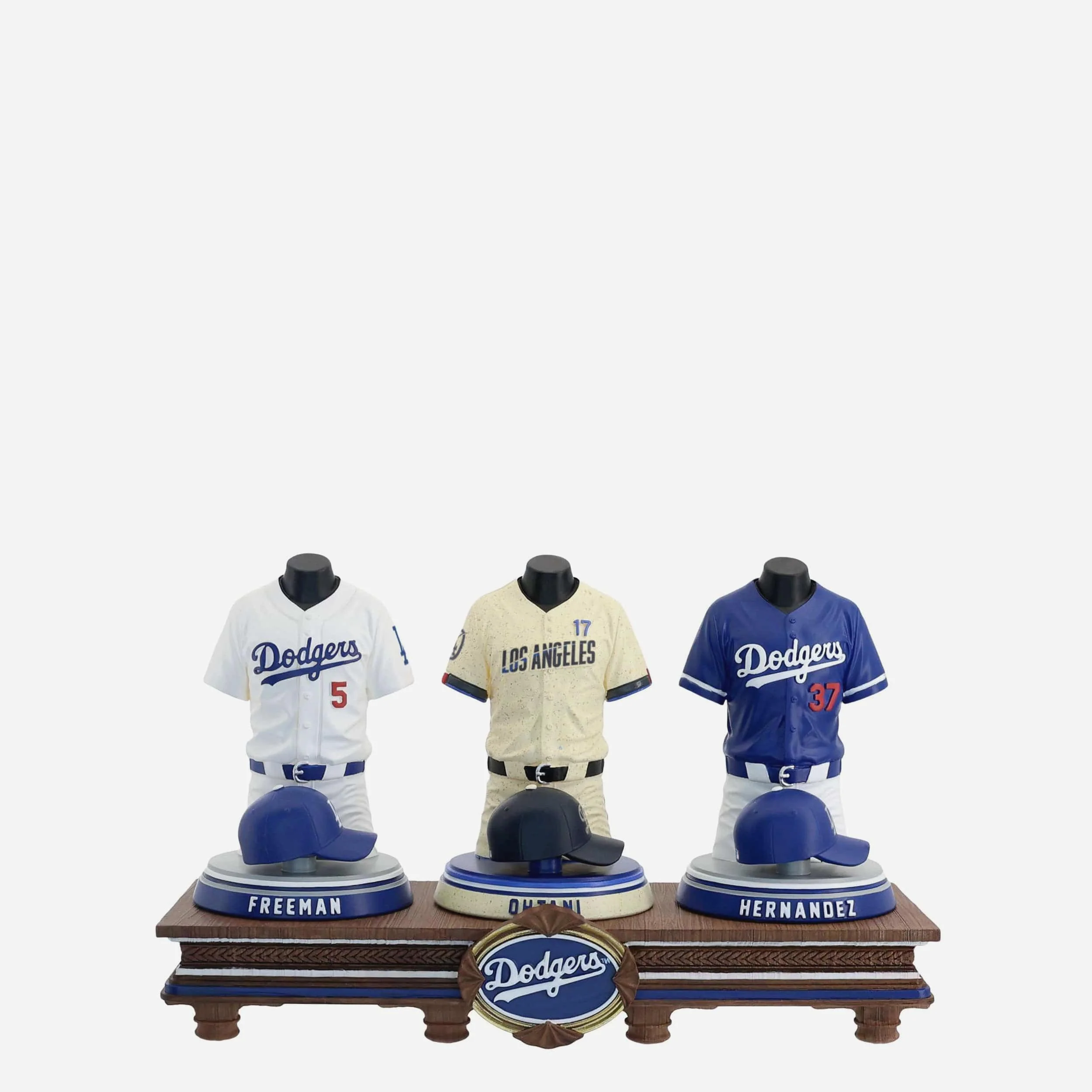 Shohei Ohtani & Freddie Freeman & Teoscar Hernandez Los Angeles Dodgers 2026 Jersey Bust Triple Bobblehead