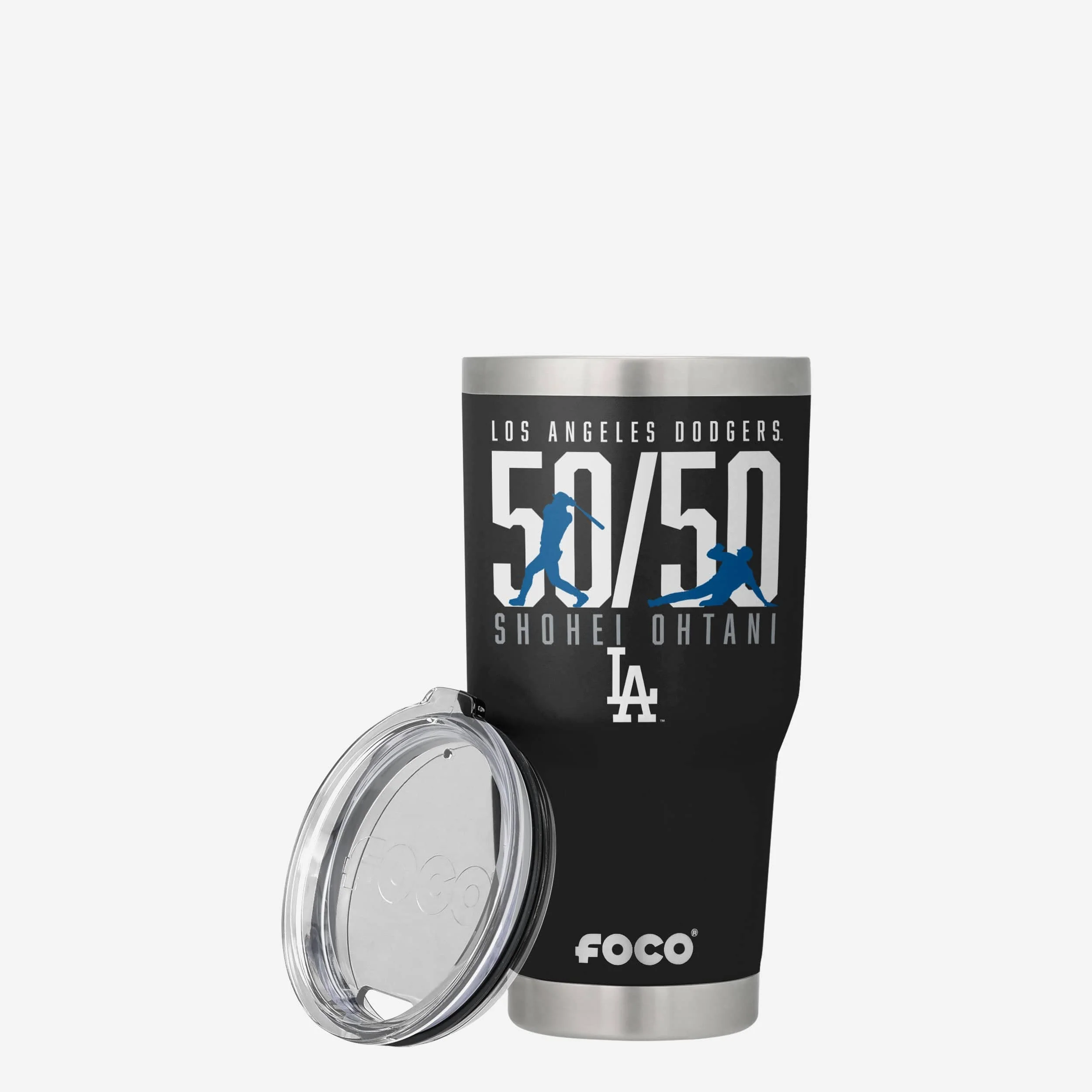 Shohei Ohtani Los Angeles Dodgers 50 Home Runs & 50 Stolen Bases Black 30 oz Player Tumbler - Image 3