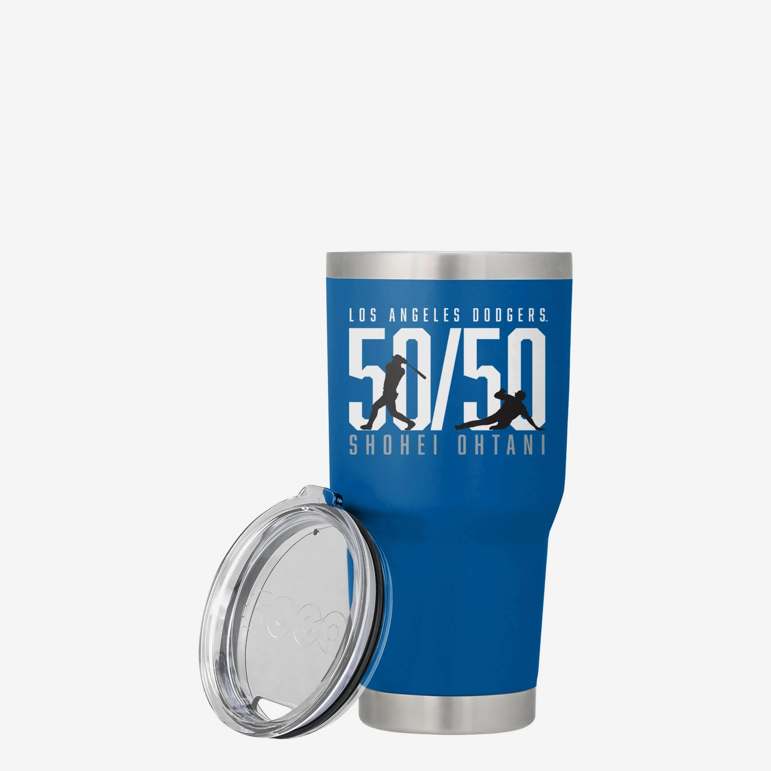 Shohei Ohtani Los Angeles Dodgers 50 Home Runs & 50 Stolen Bases Blue 30 oz Player Tumbler - Image 3