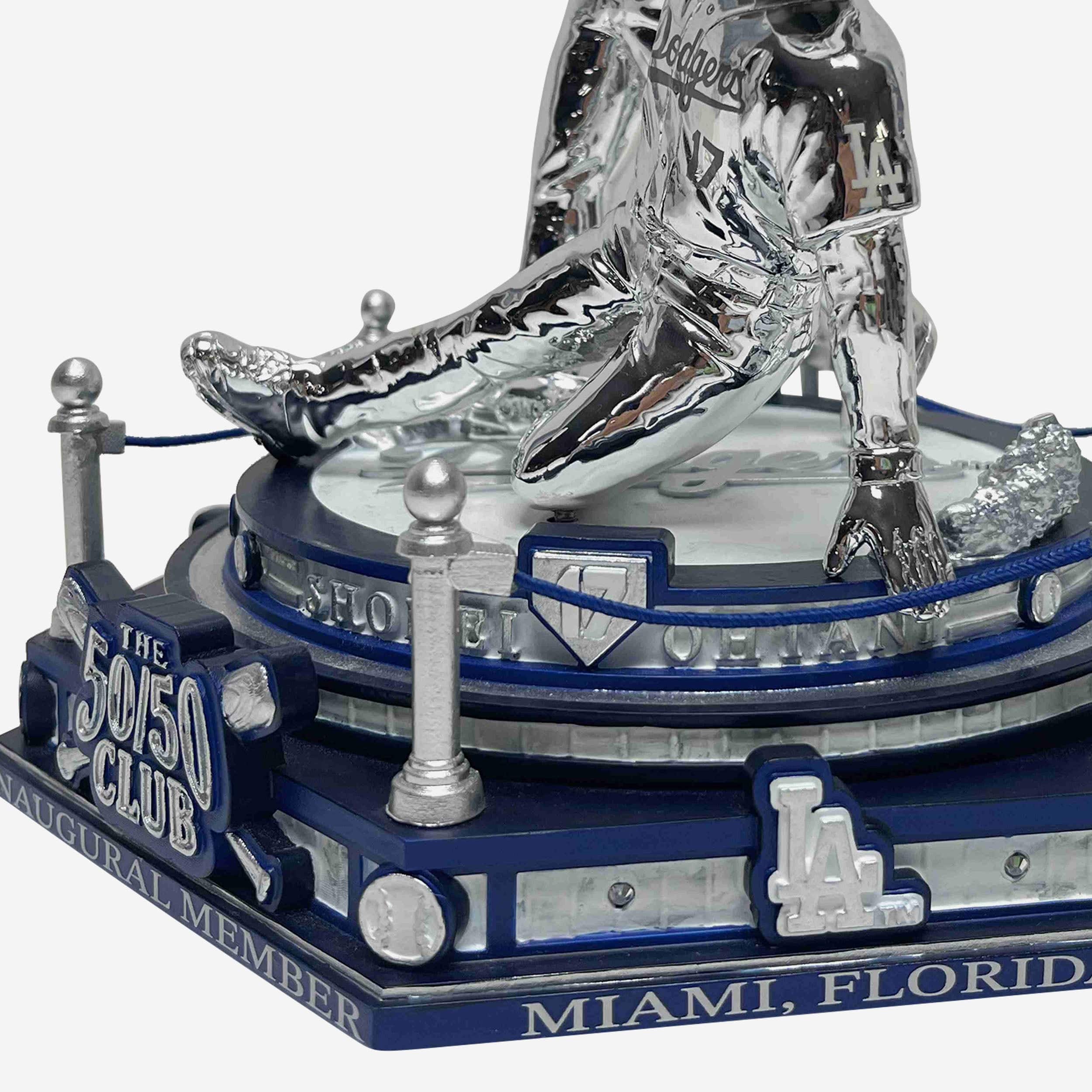 Shohei Ohtani Los Angeles Dodgers 50 Home Runs & 50 Stolen Bases Platinum Dual Spinning Bobblehead - Image 4