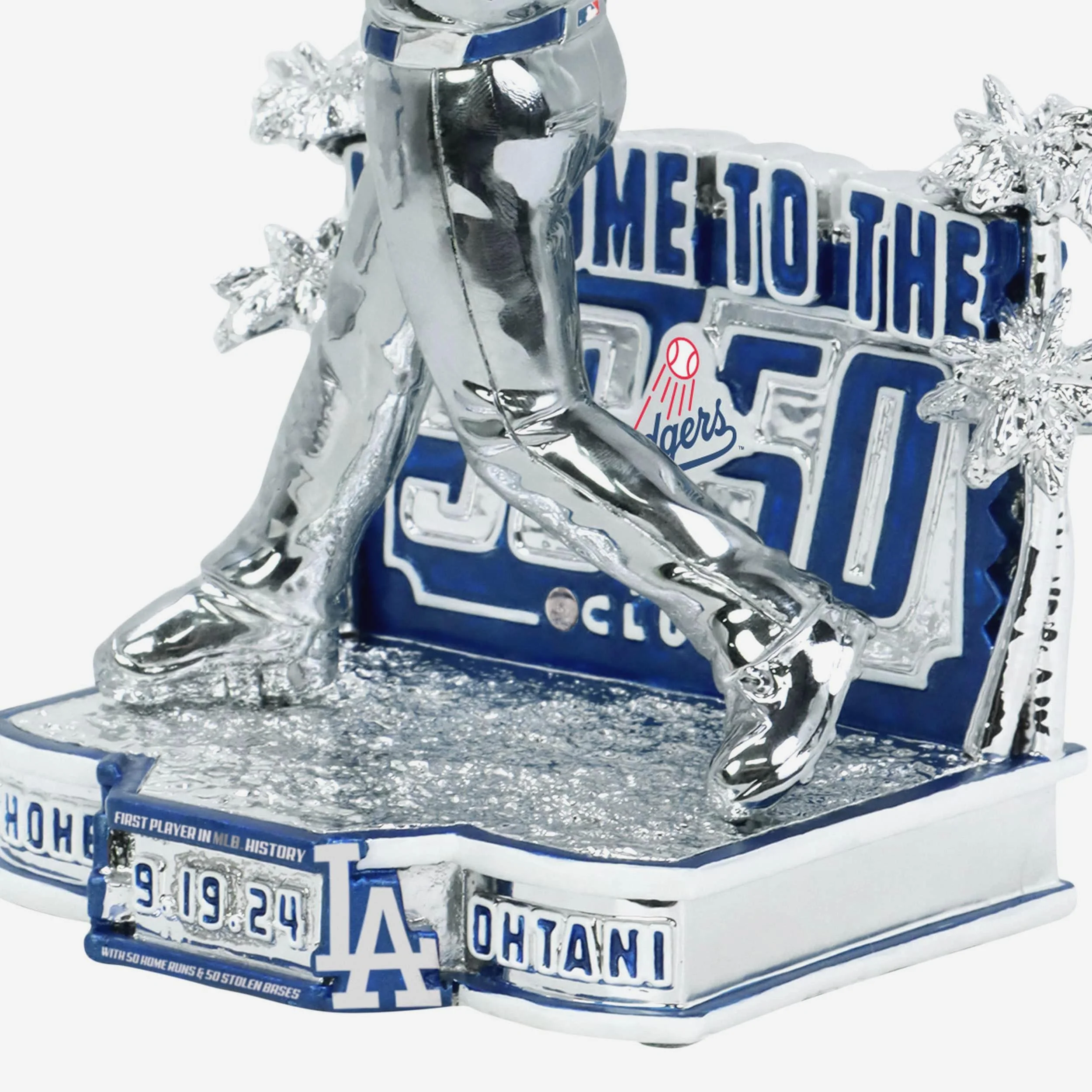 Shohei Ohtani Los Angeles Dodgers Welcome To The 50/50 Club One Year Anniversary Electroplated Bobblehead - Image 3