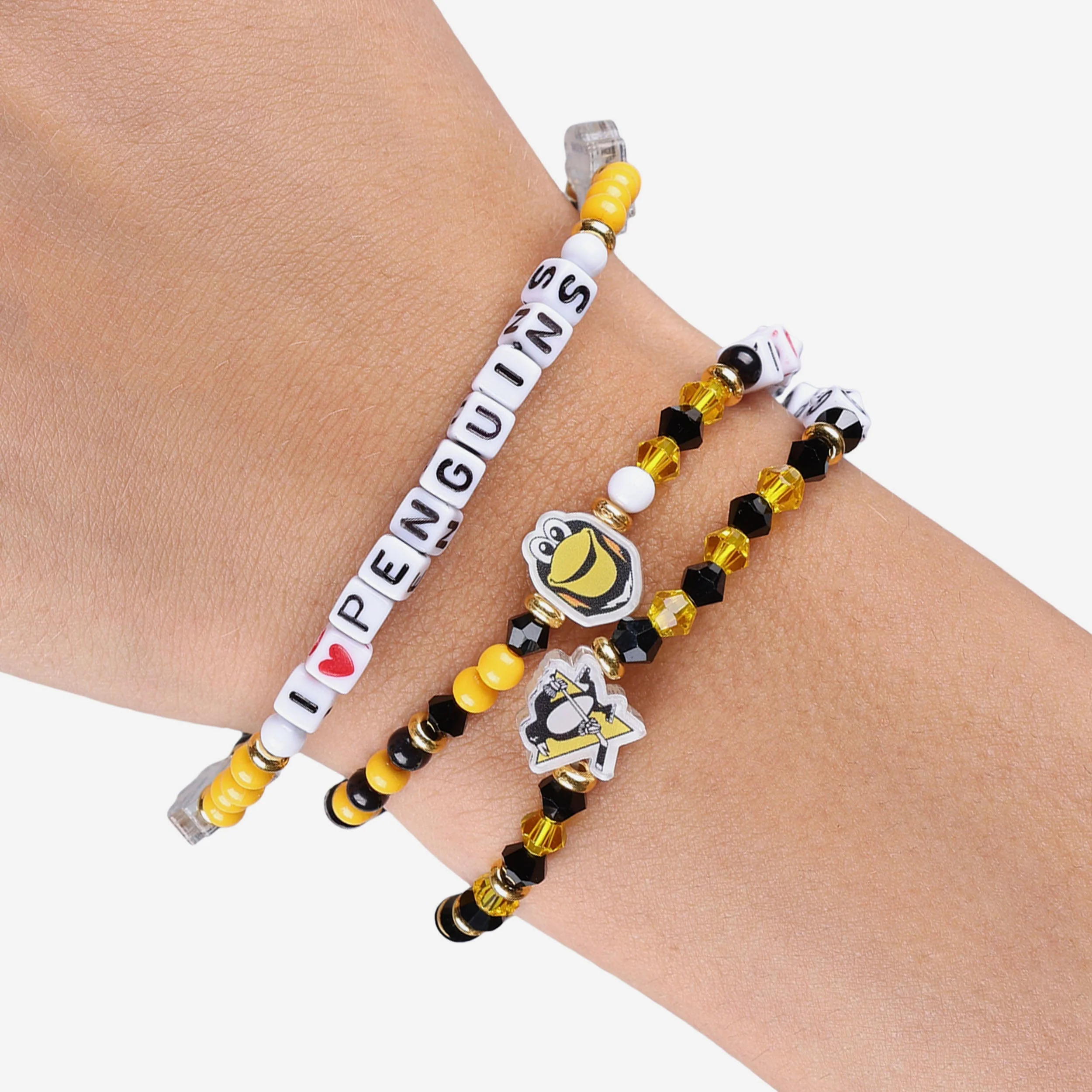 Sidney Crosby Pittsburgh Penguins 3 Pack Player Friendship Bracelet - Image 4
