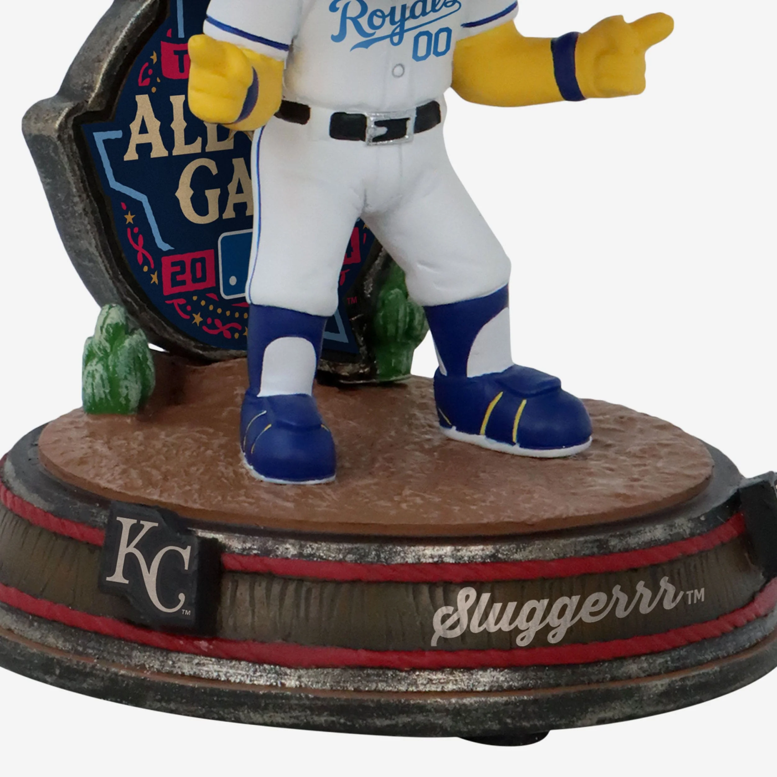 Sluggerrr Kansas City Royals 2024 All-Star Bobbles on Parade Mascot Mini Bighead Bobblehead - Image 3
