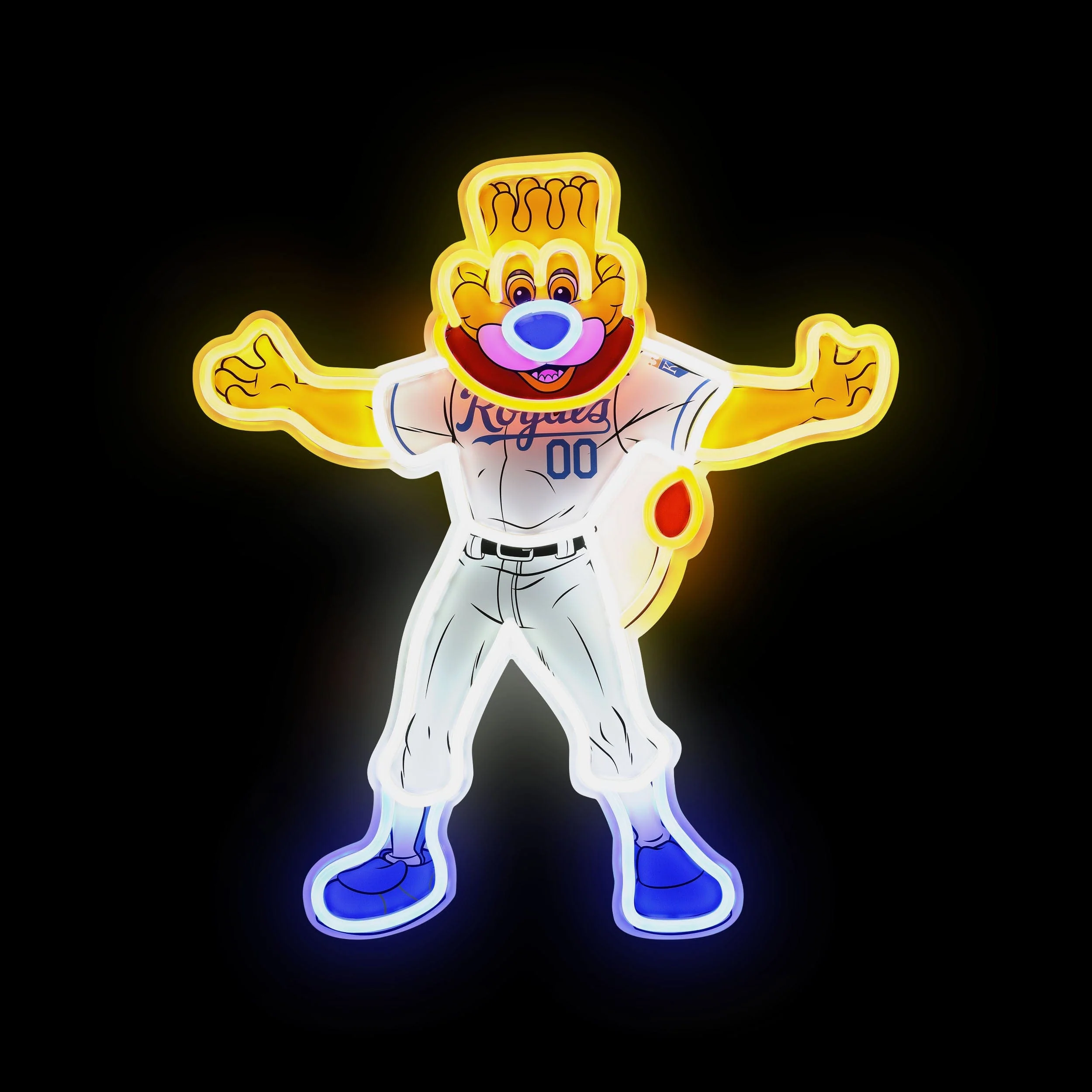 Sluggerrr Kansas City Royals LED Neon Light Up Mascot Sign - Image 2