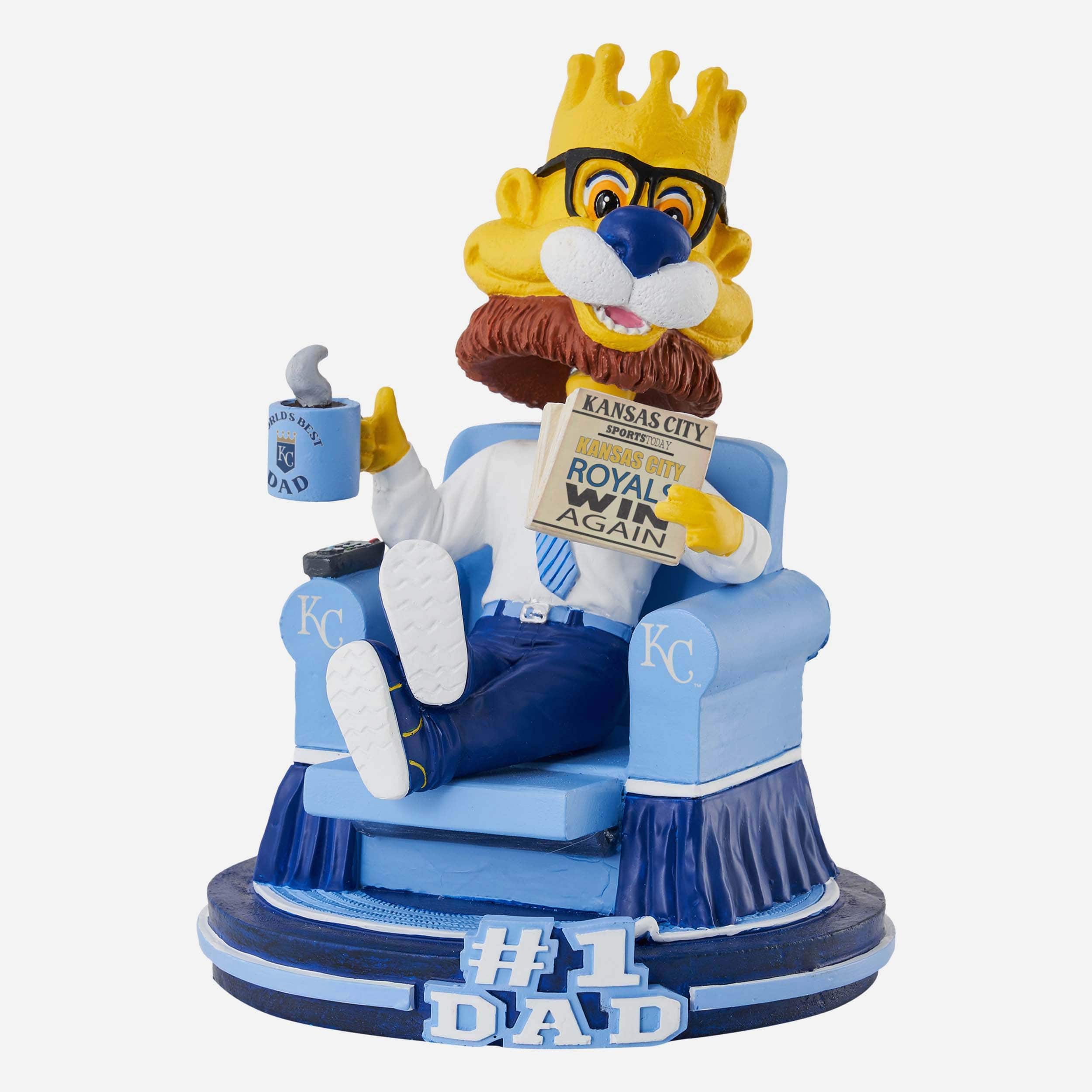 Sluggerrr Kansas City Royals No 1 Dad Mascot Bobblehead