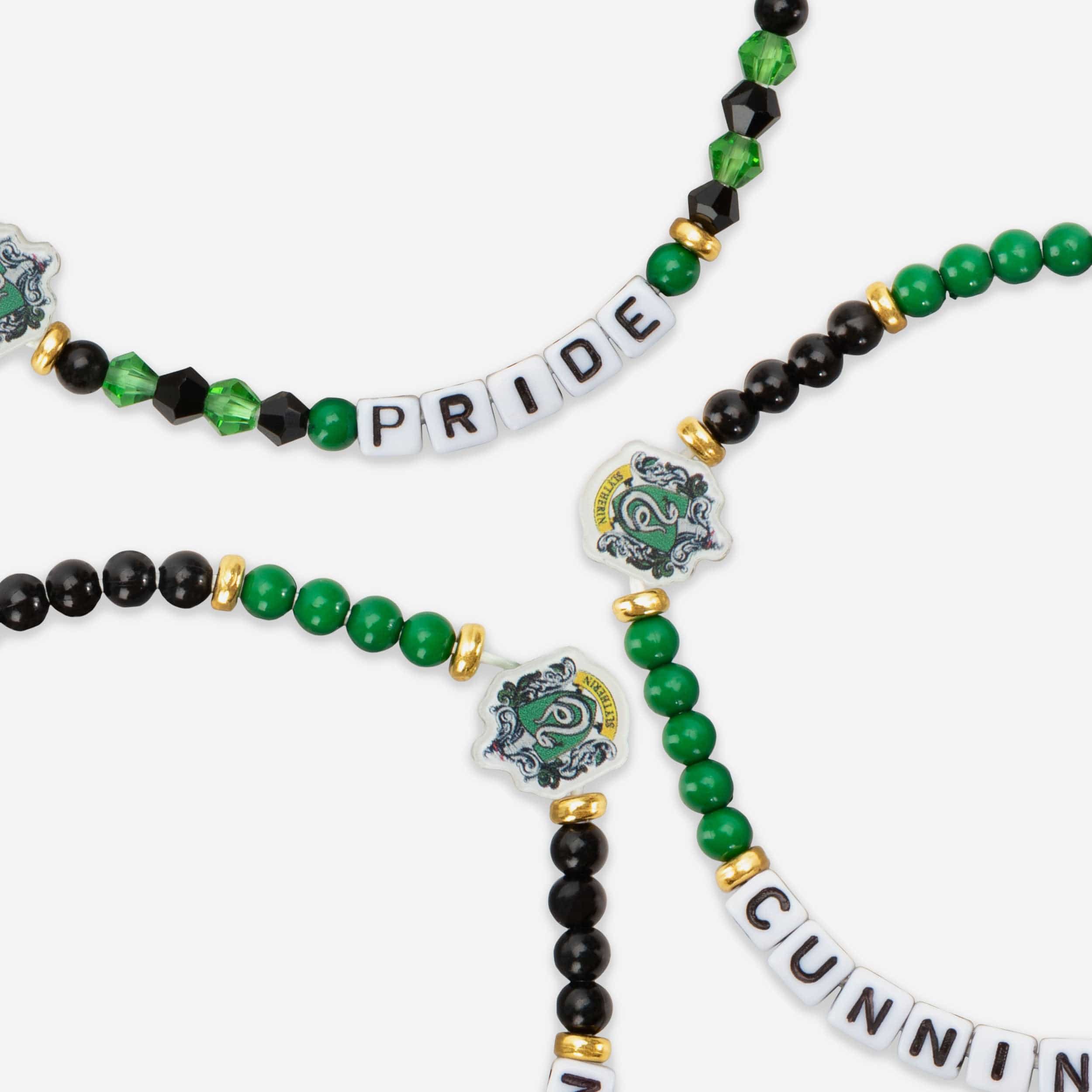Slytherin Harry Potter 3 Pack Friendship Bracelet - Image 2