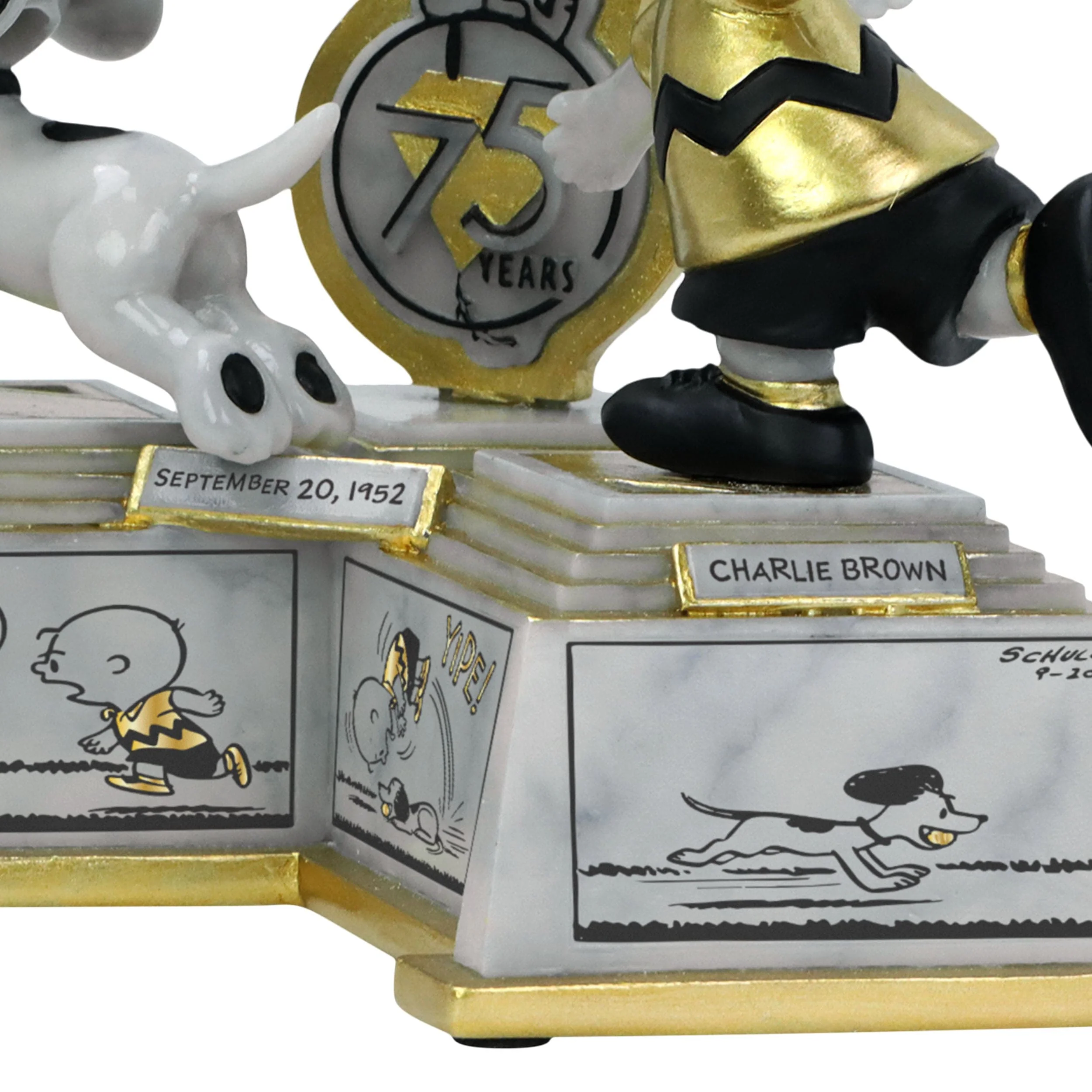 Snoopy & Charlie Brown 75 Years of Peanuts September 20th 1952 Comic Strip Bobblehead - Image 4
