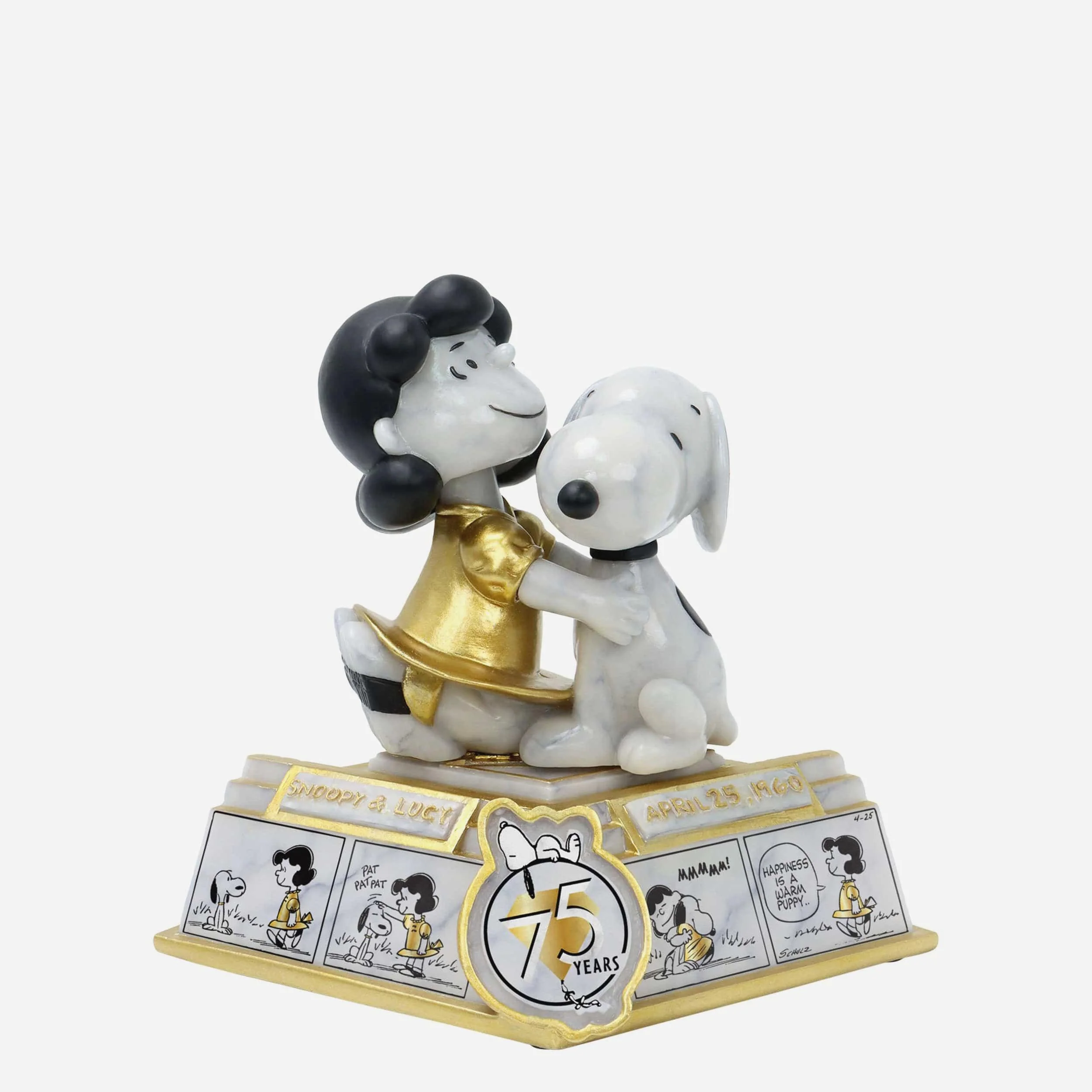 Snoopy & Lucy Peanuts 75th Anniversary First Appearance Comic Strip Bobblehead
