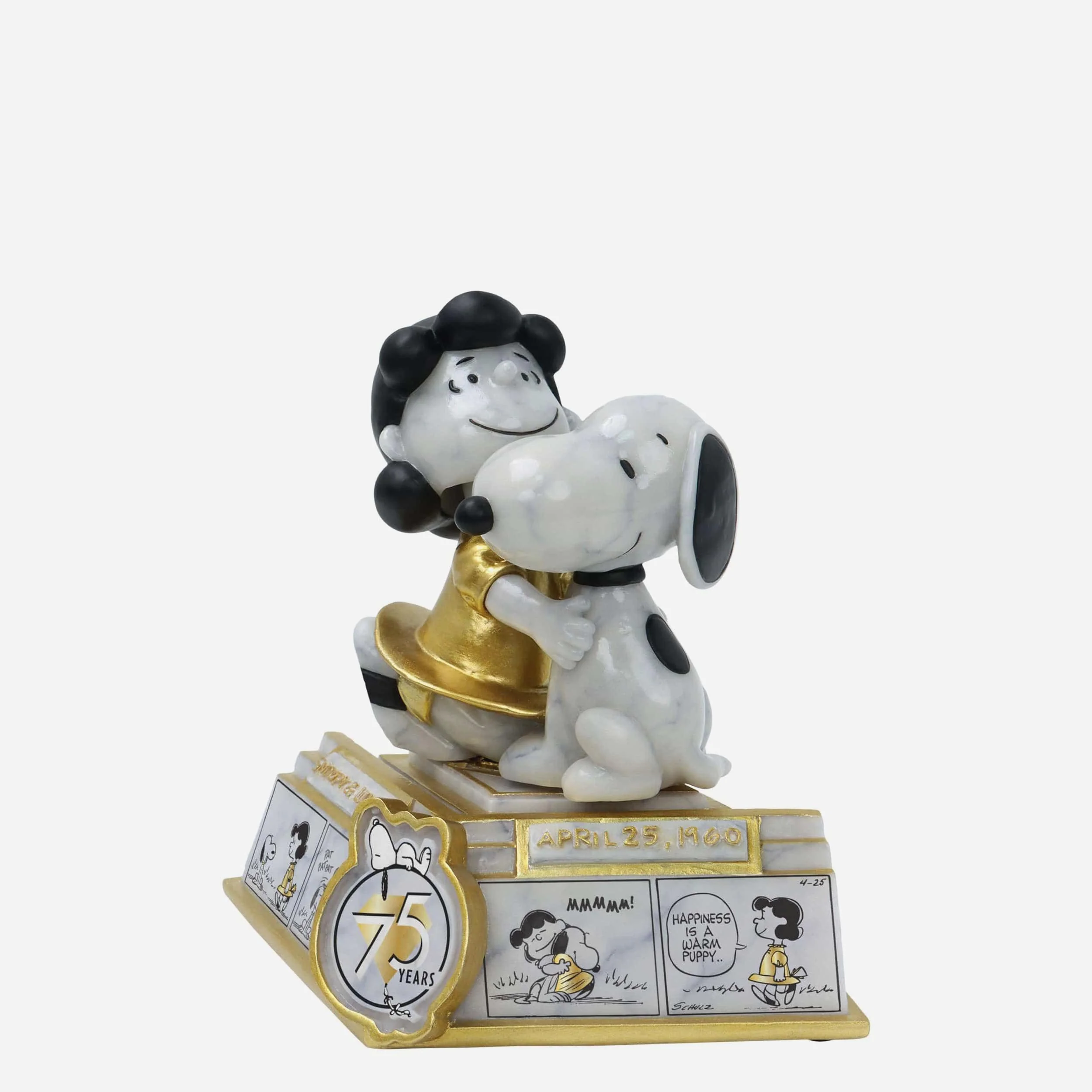 Snoopy & Lucy Peanuts 75th Anniversary First Appearance Comic Strip Bobblehead - Image 5