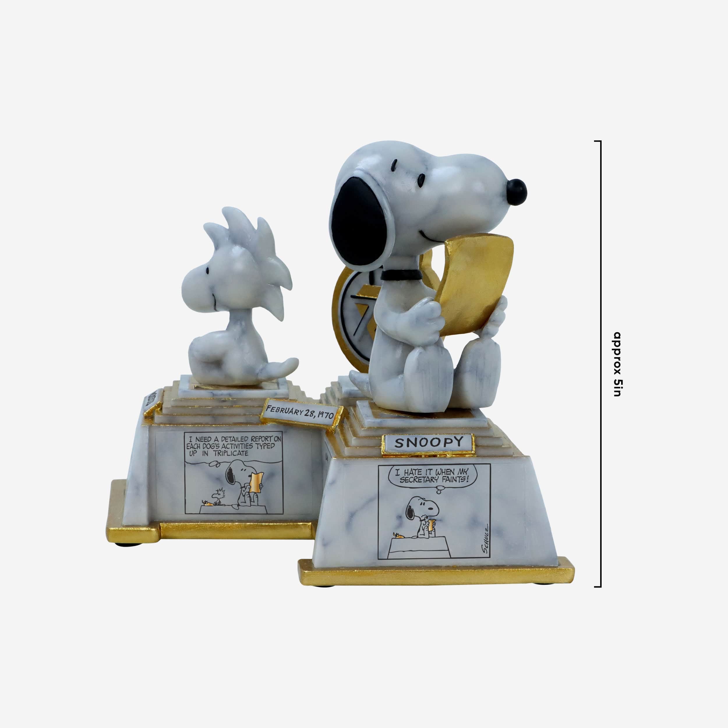 Snoopy & Woodstock Peanuts 75th Anniversary First Appearance Comic Strip Dual Bobblehead - Image 5
