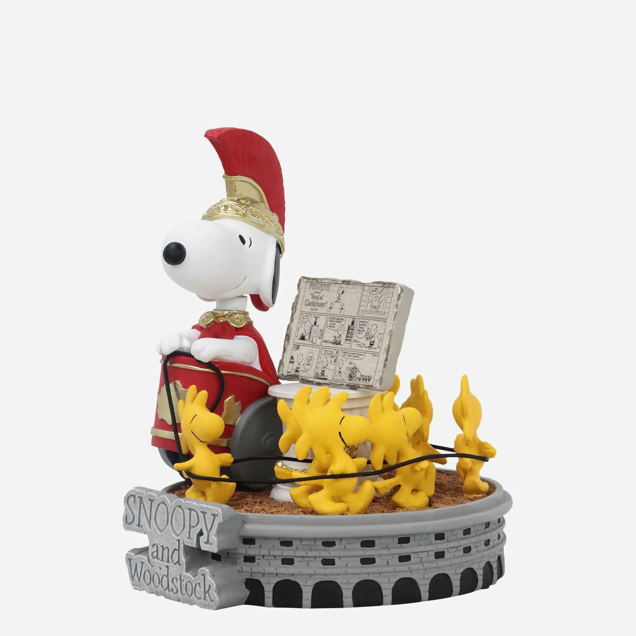 Snoopy & Woodstock Peanuts Chariot Racing Comic Strip Bobblehead - Image 5