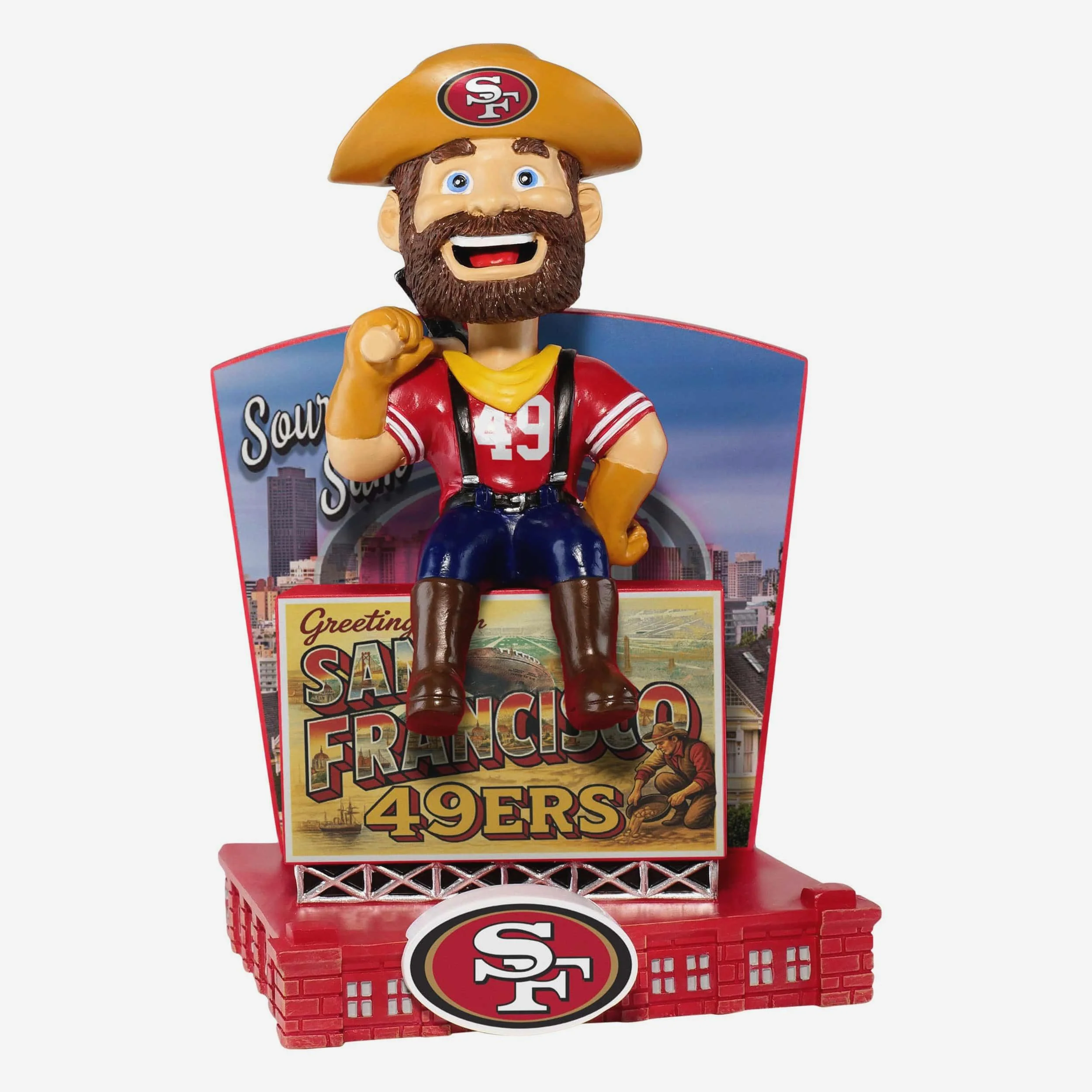 Sourdough Sam San Francisco 49ers Greetings From Mascot Bobblehead