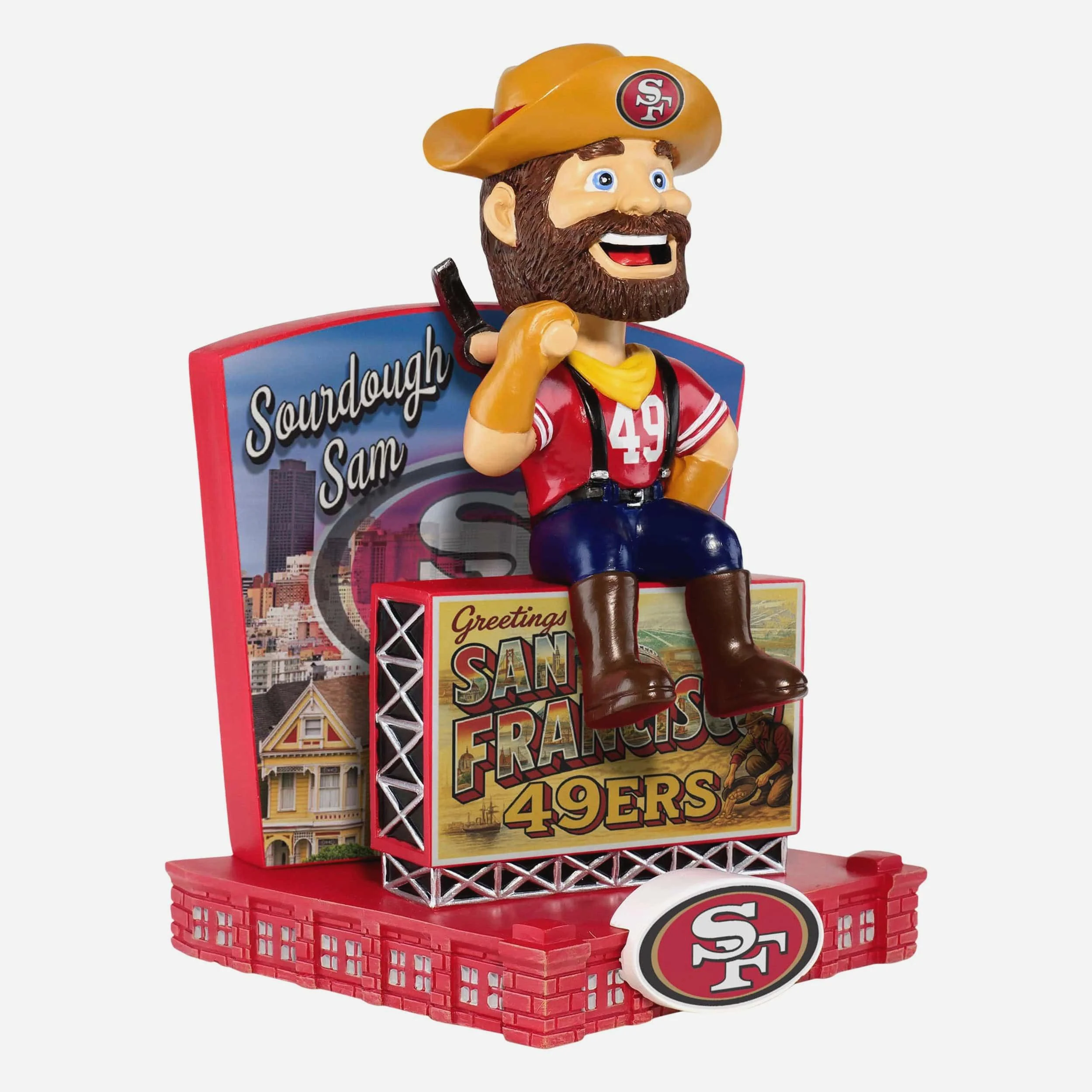 Sourdough Sam San Francisco 49ers Greetings From Mascot Bobblehead - Image 4