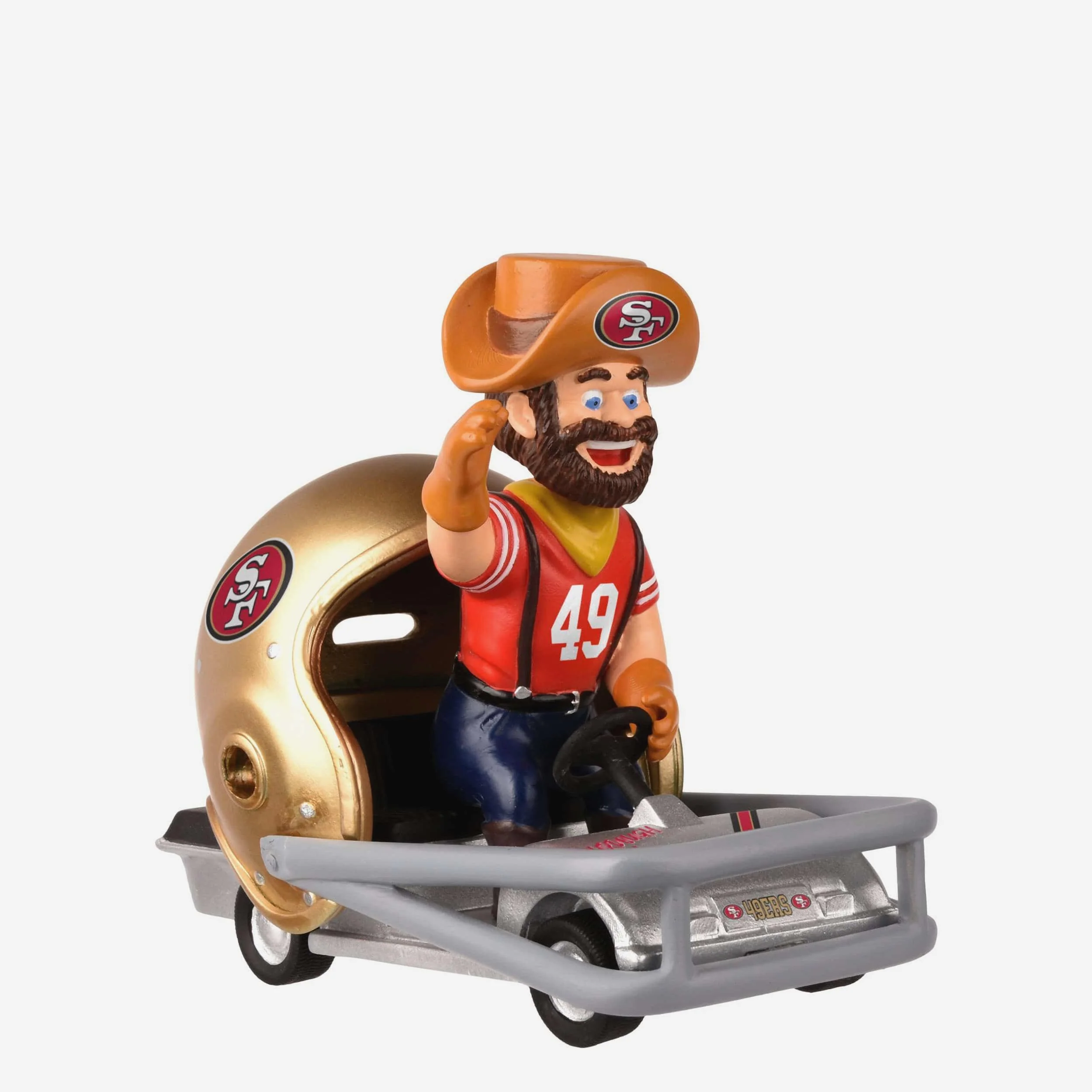 Sourdough Sam San Francisco 49ers Helmet Cart Mascot Bobblehead