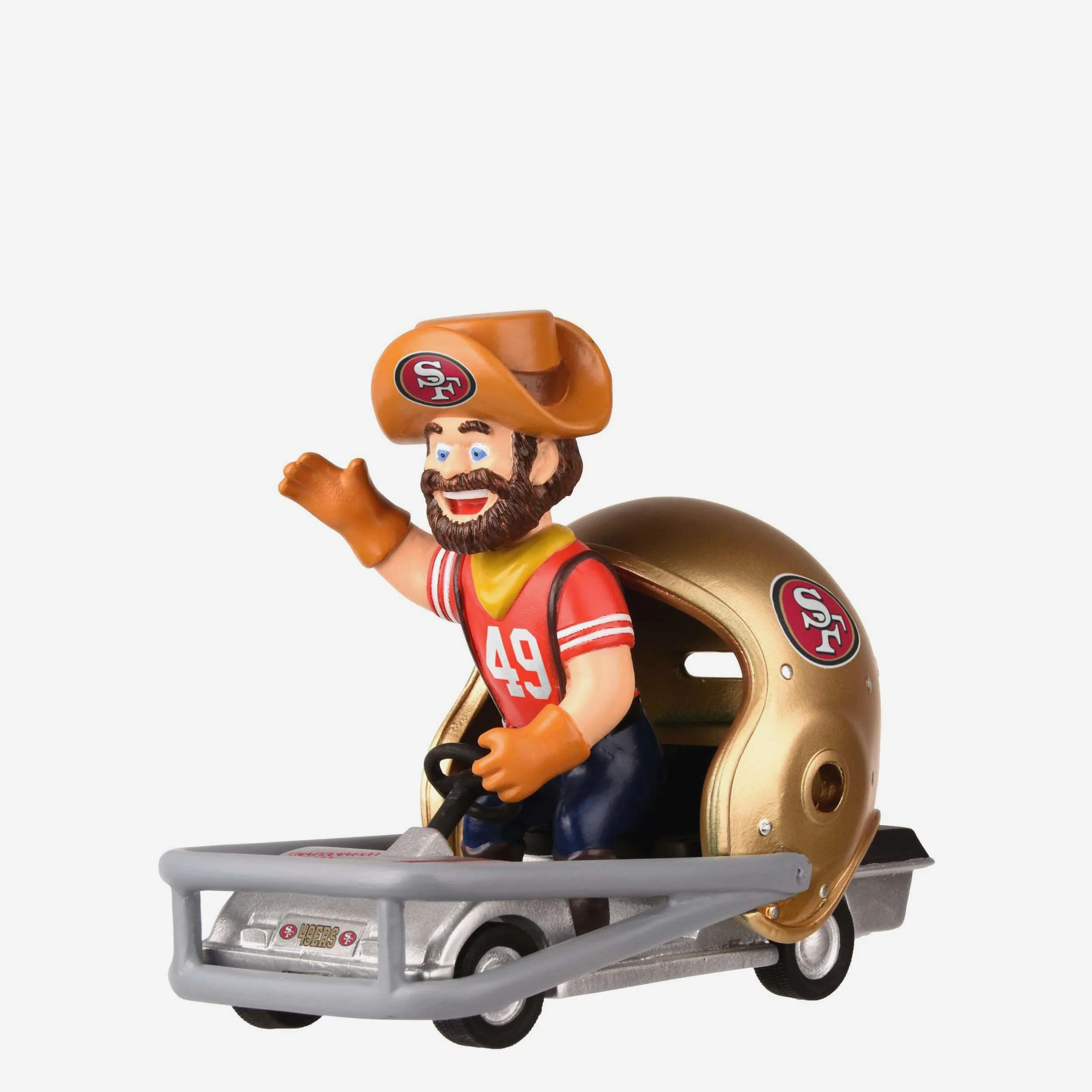 Sourdough Sam San Francisco 49ers Helmet Cart Mascot Bobblehead - Image 4
