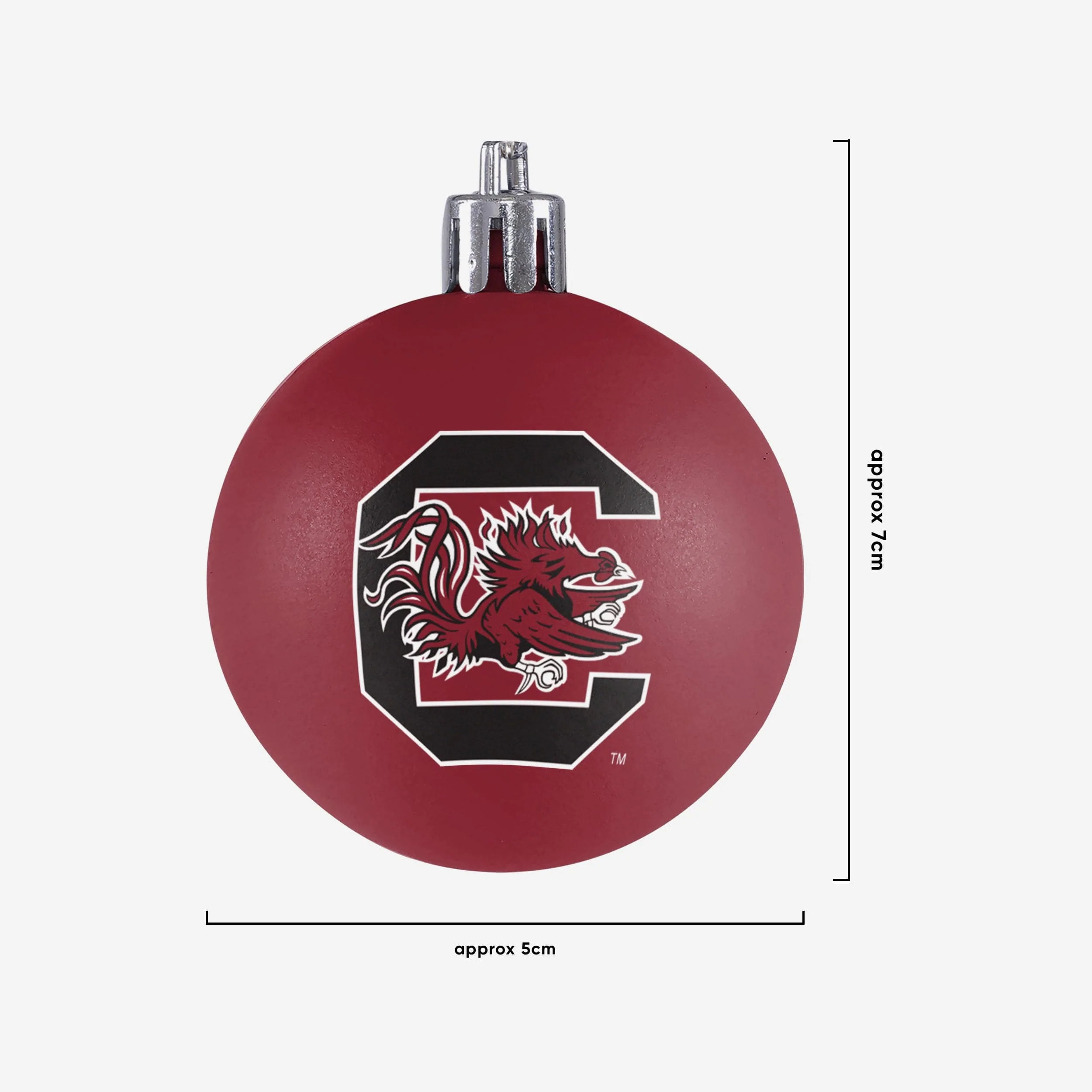 South Carolina Gamecocks 12 Pack Plastic Ball Ornament Set - Image 3