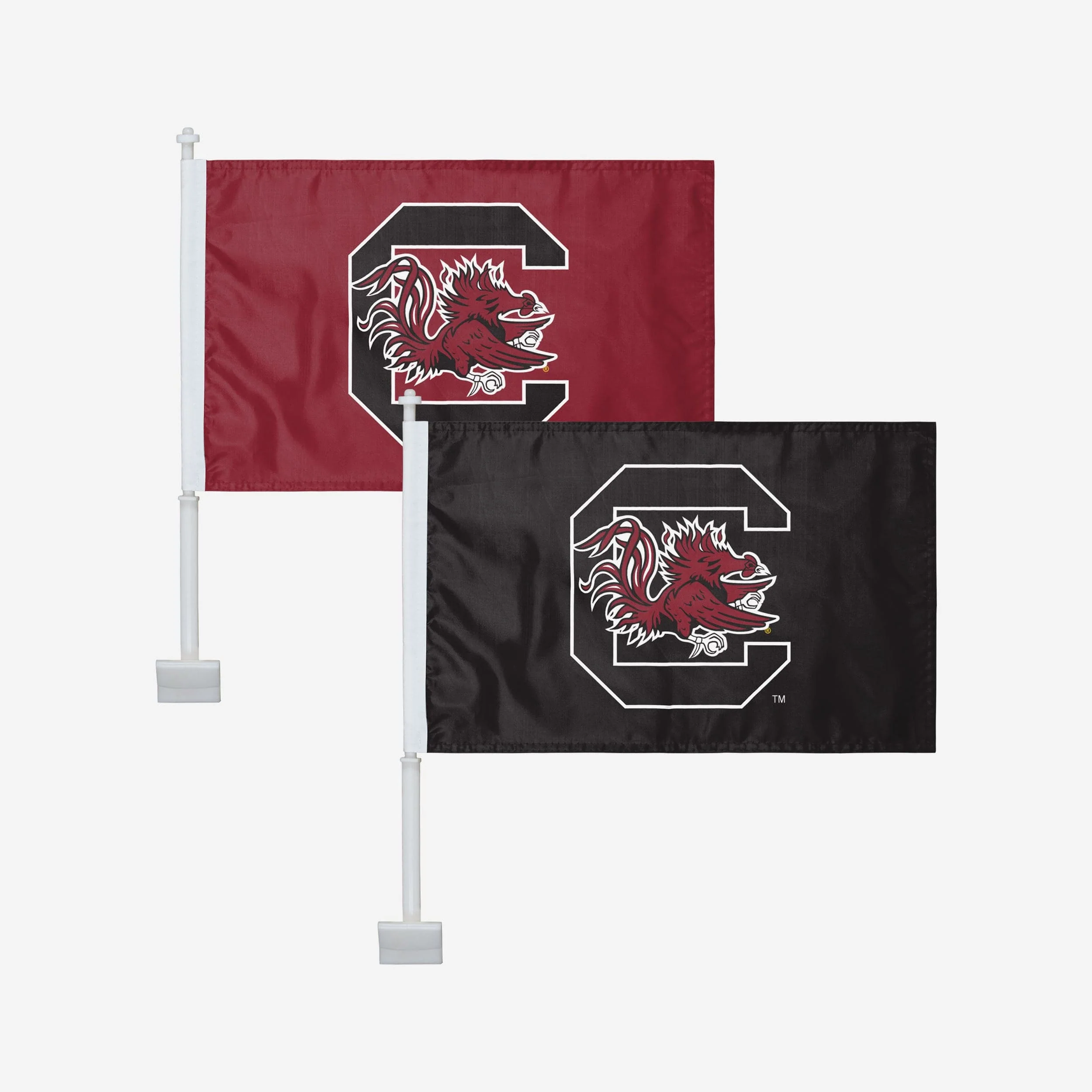 South Carolina Gamecocks 2 Pack Solid Car Flag