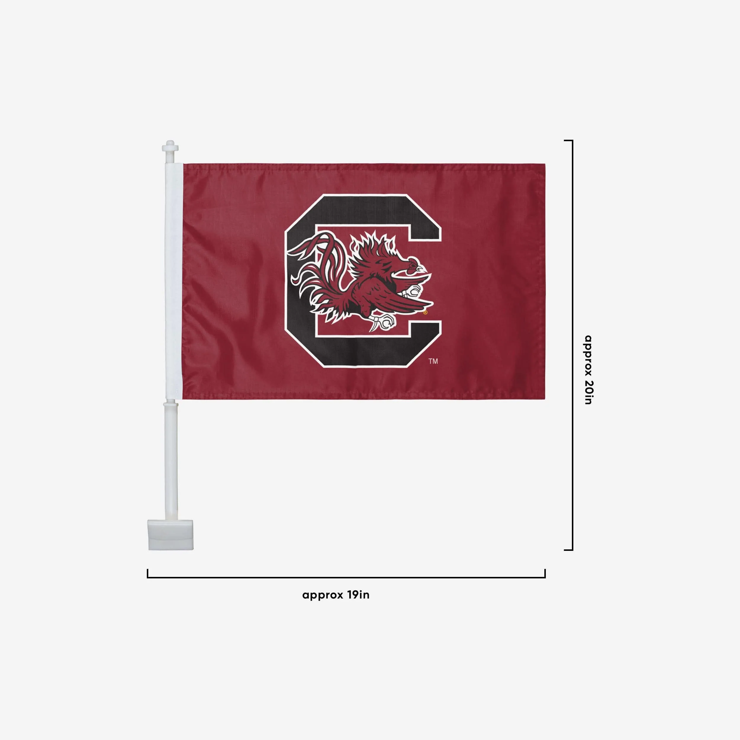 South Carolina Gamecocks 2 Pack Solid Car Flag - Image 3