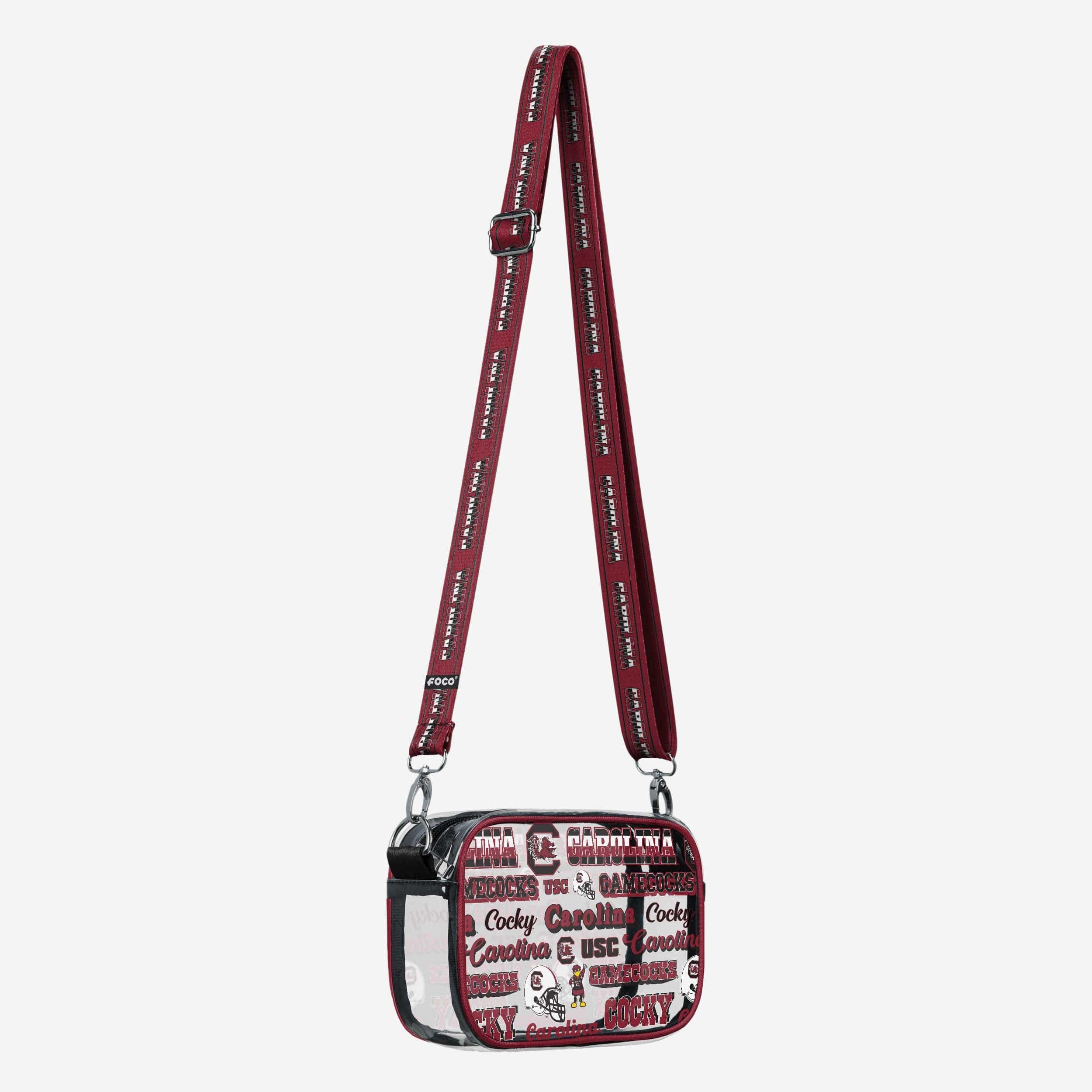 South Carolina Gamecocks Repeat Retro Print Clear Crossbody Bag - Image 2