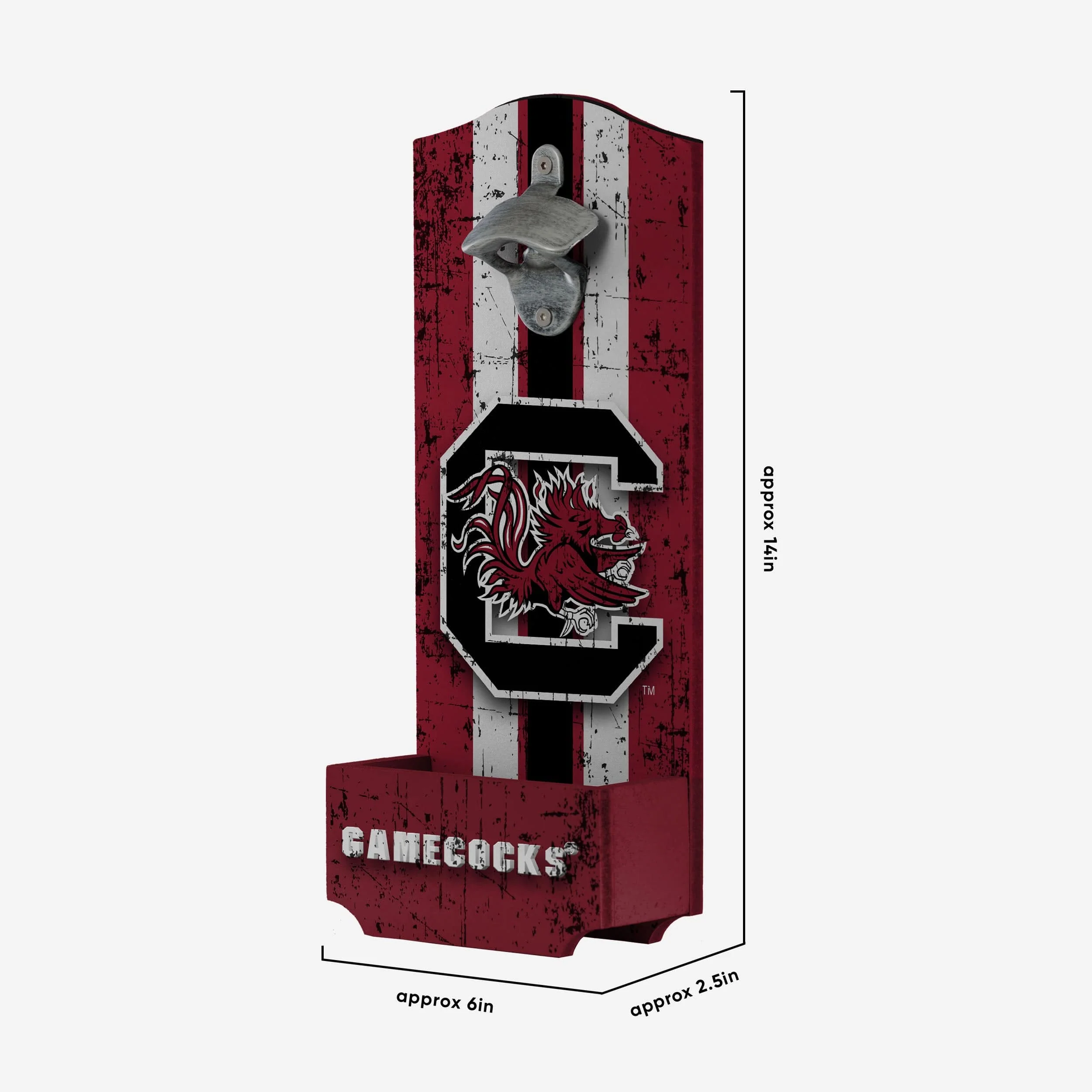 South Carolina Gamecocks Wooden Bottle Cap Opener Sign - Image 5